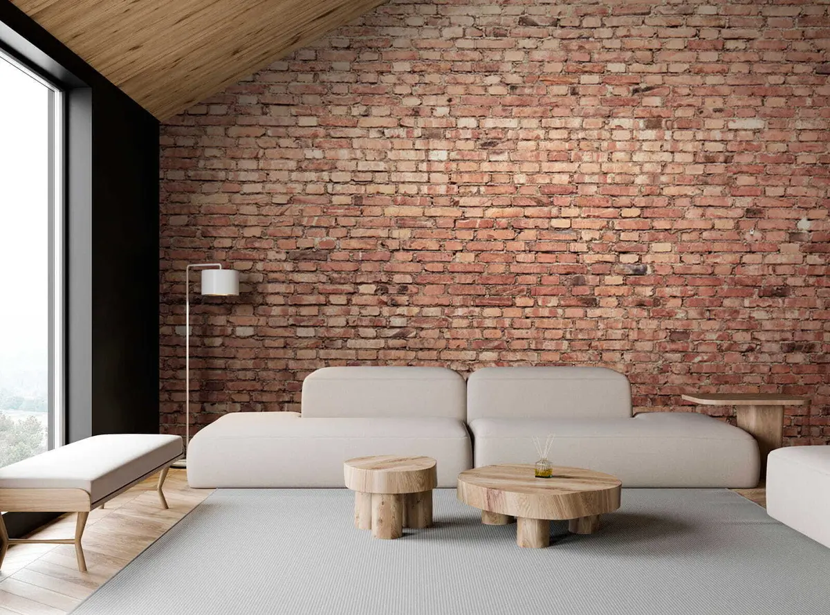 Fototapet Hnědá cihlová tapeta u53032