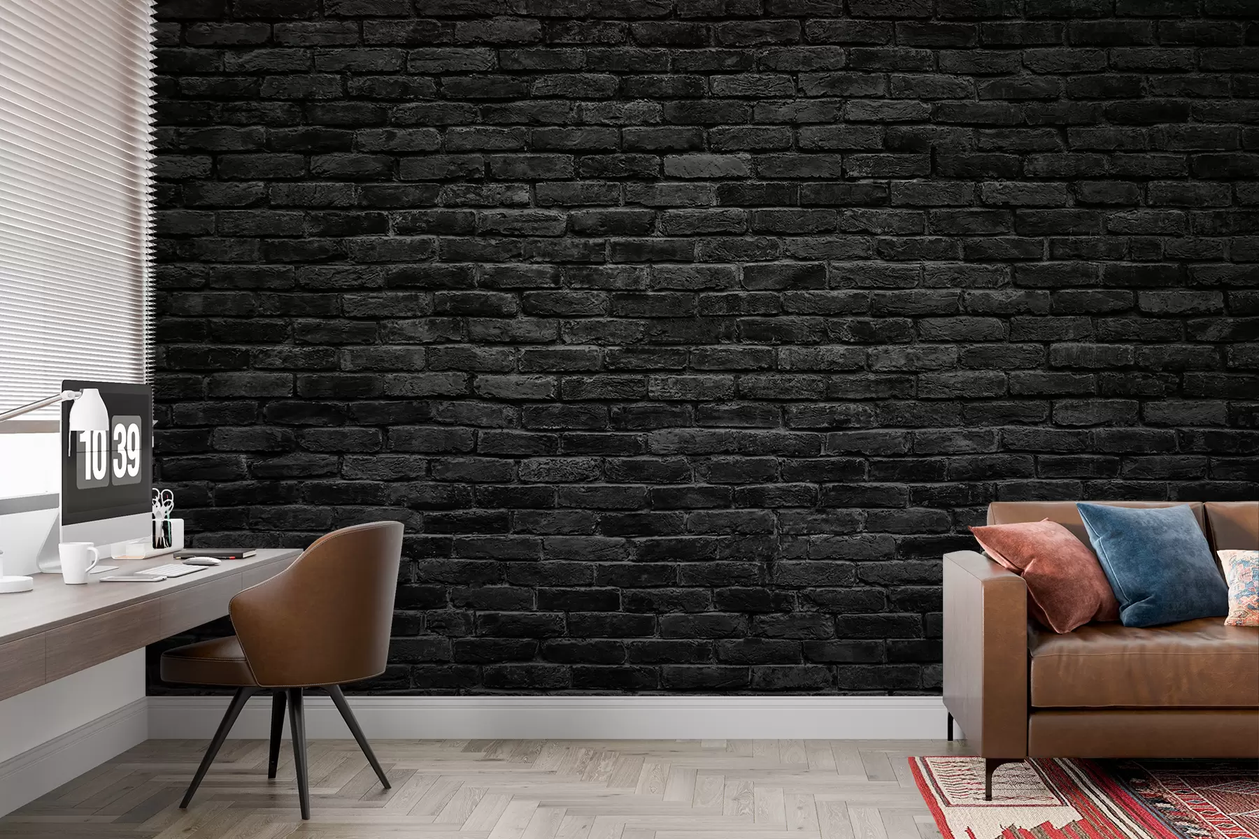 Fototapet Černá cihlová tapeta u53027