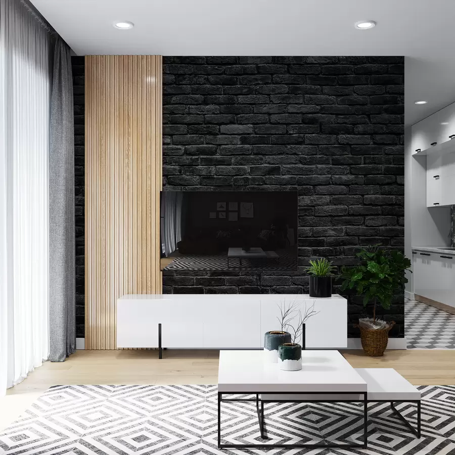 Fototapet Černá cihlová tapeta u53027