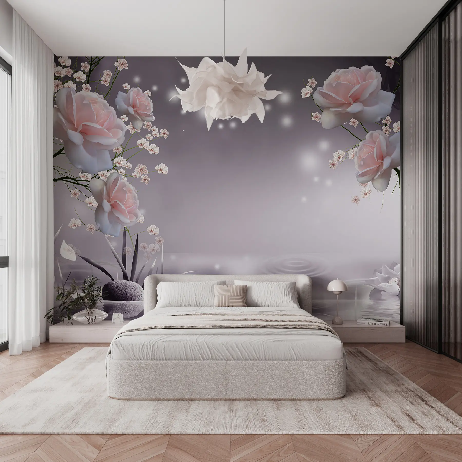 Fototapet Růže na vodní vlnky u01045