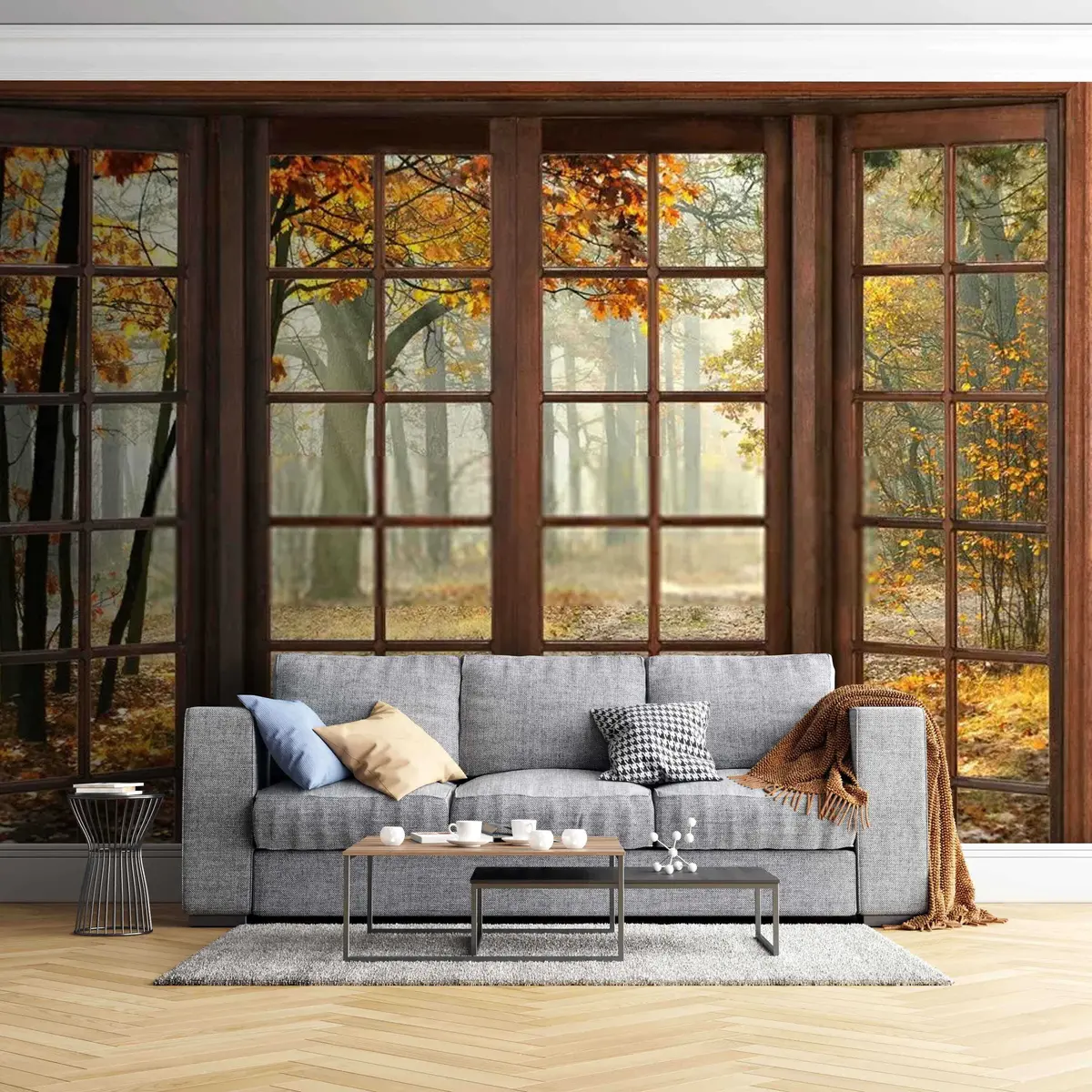 Fototapet Svítidlo, dřevo a jantar u02605