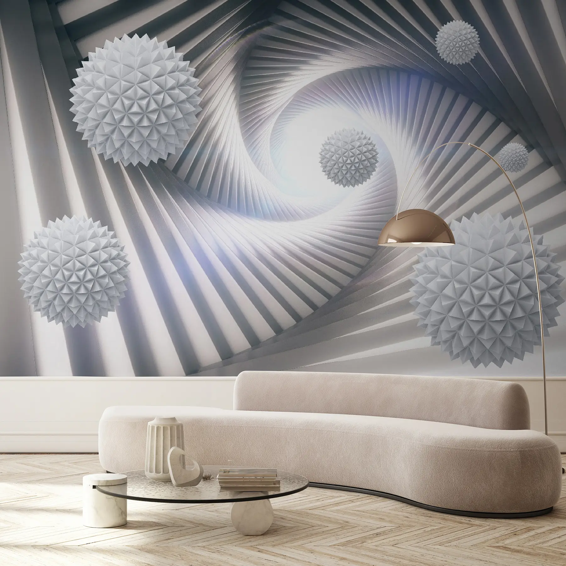 Fototapet 3D tunel a koule u03120