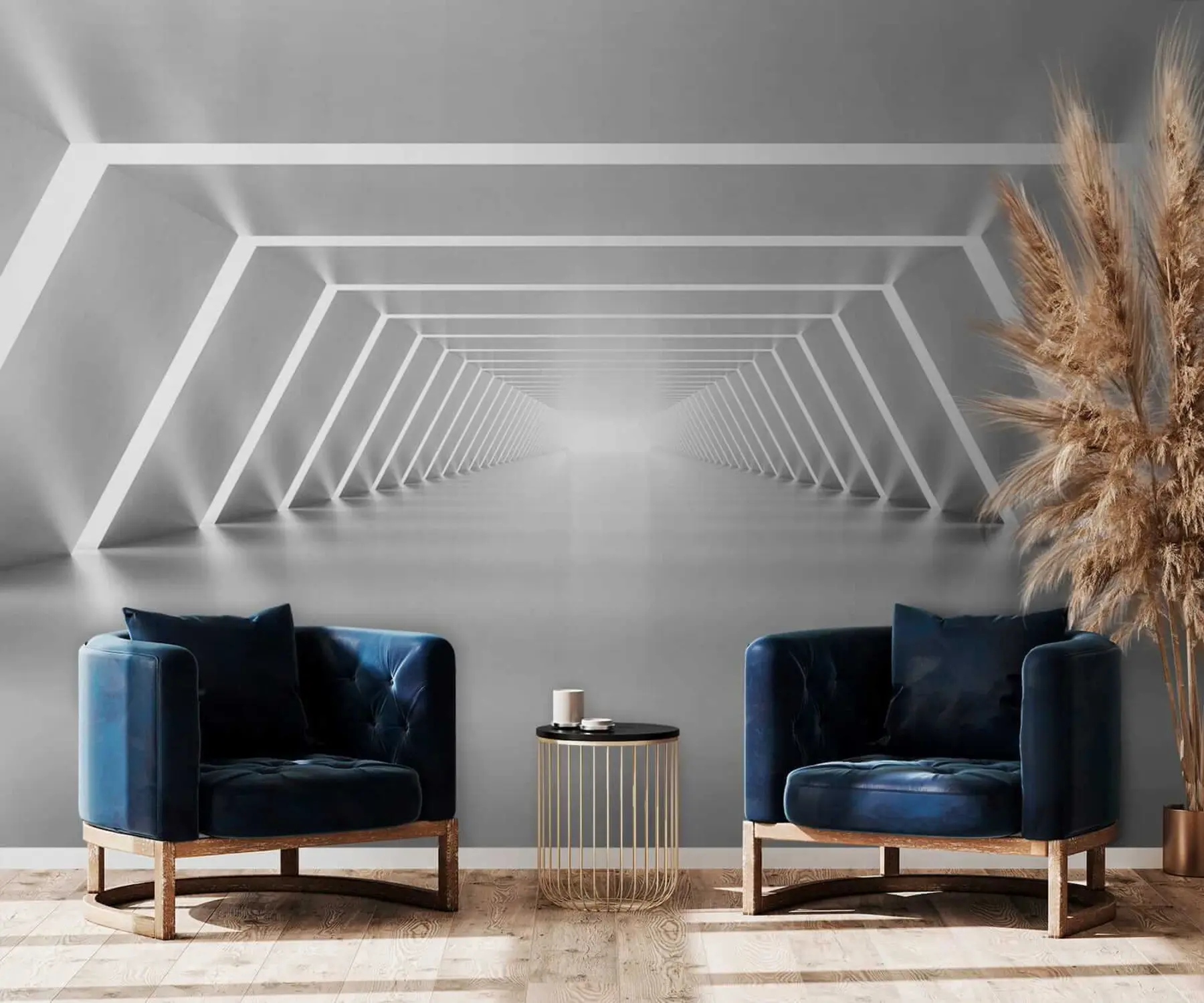 Fototapet Šedý tunel u03369