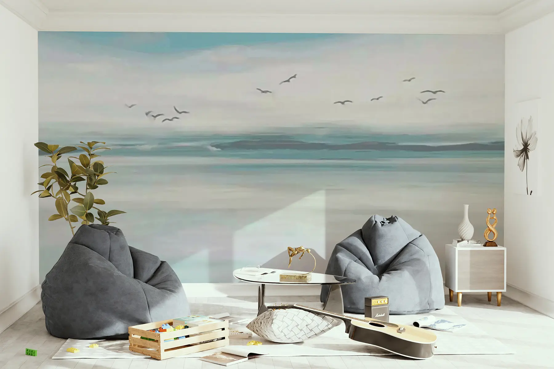 Fototapet Rackové nad mořem u05695