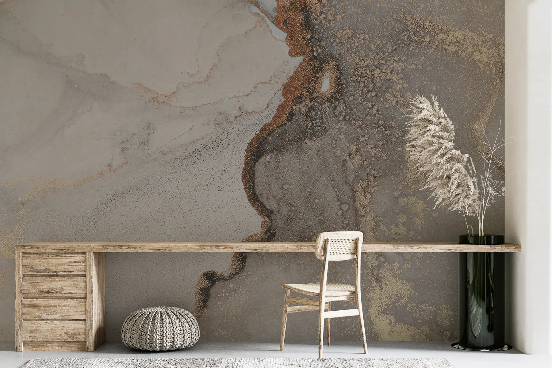 Fototapet Šedá tekutina u08653