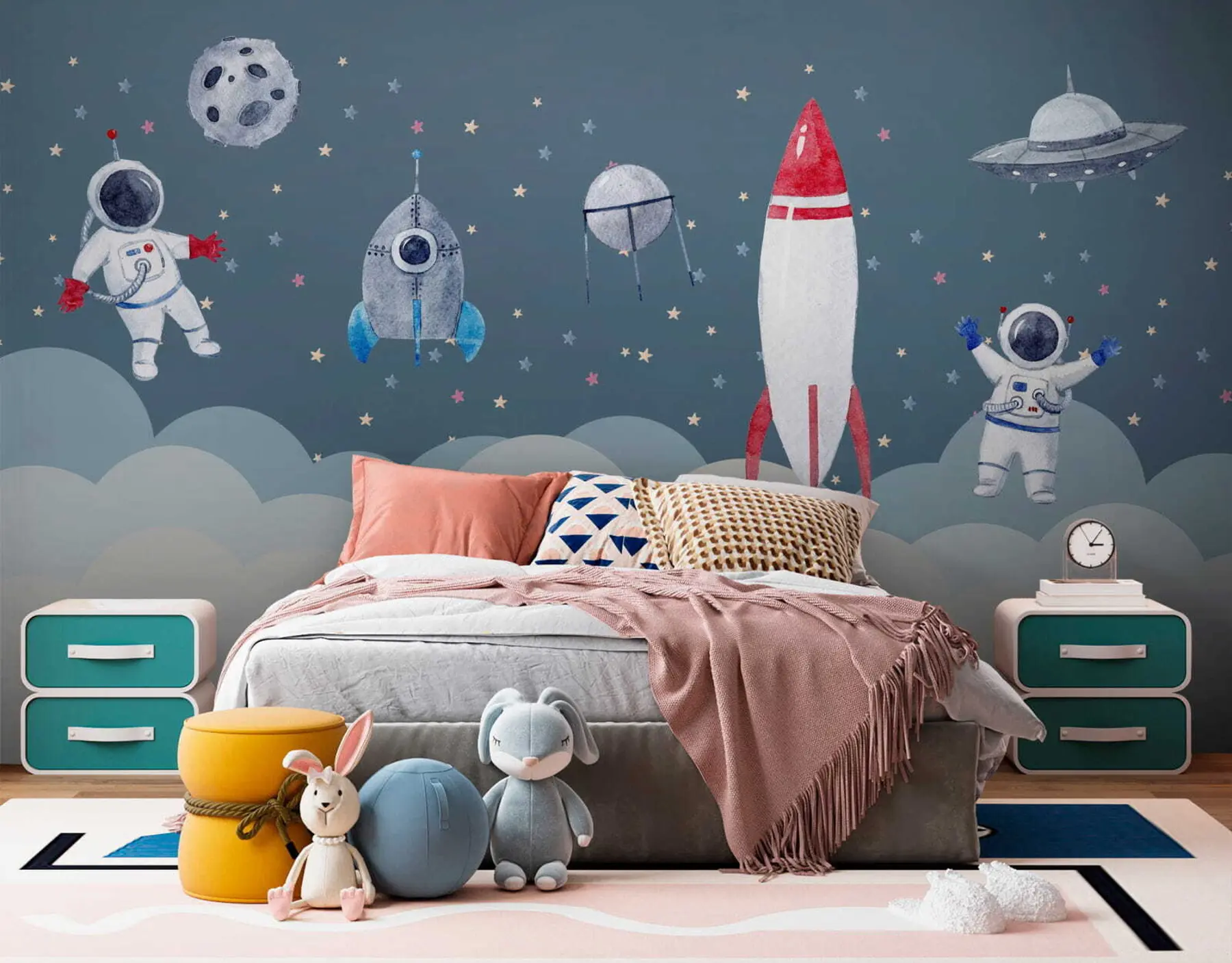 Fototapet Kosmonauti v dětském pokoji u09813