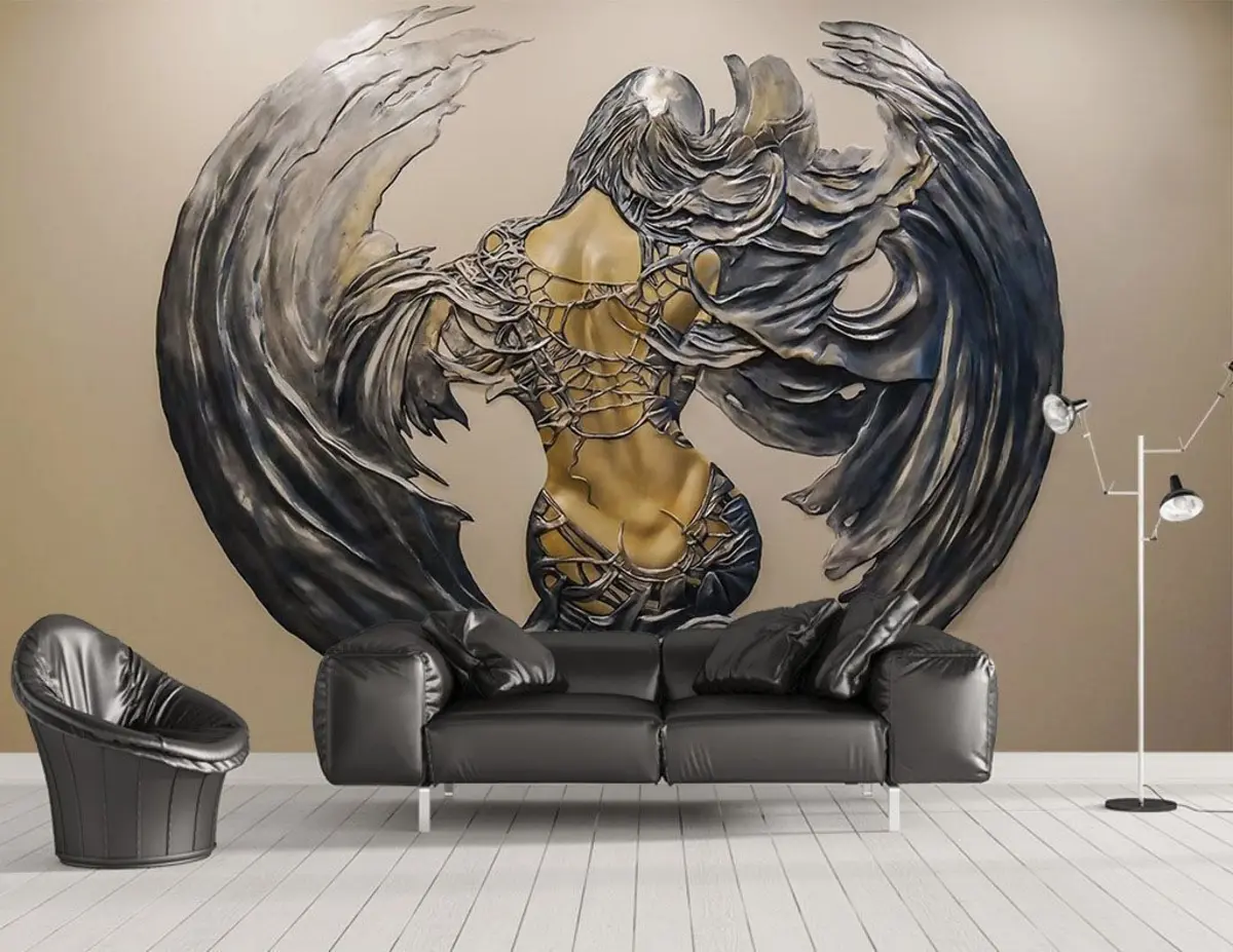 Fototapet Okřídlená záda padlého anděla u24303