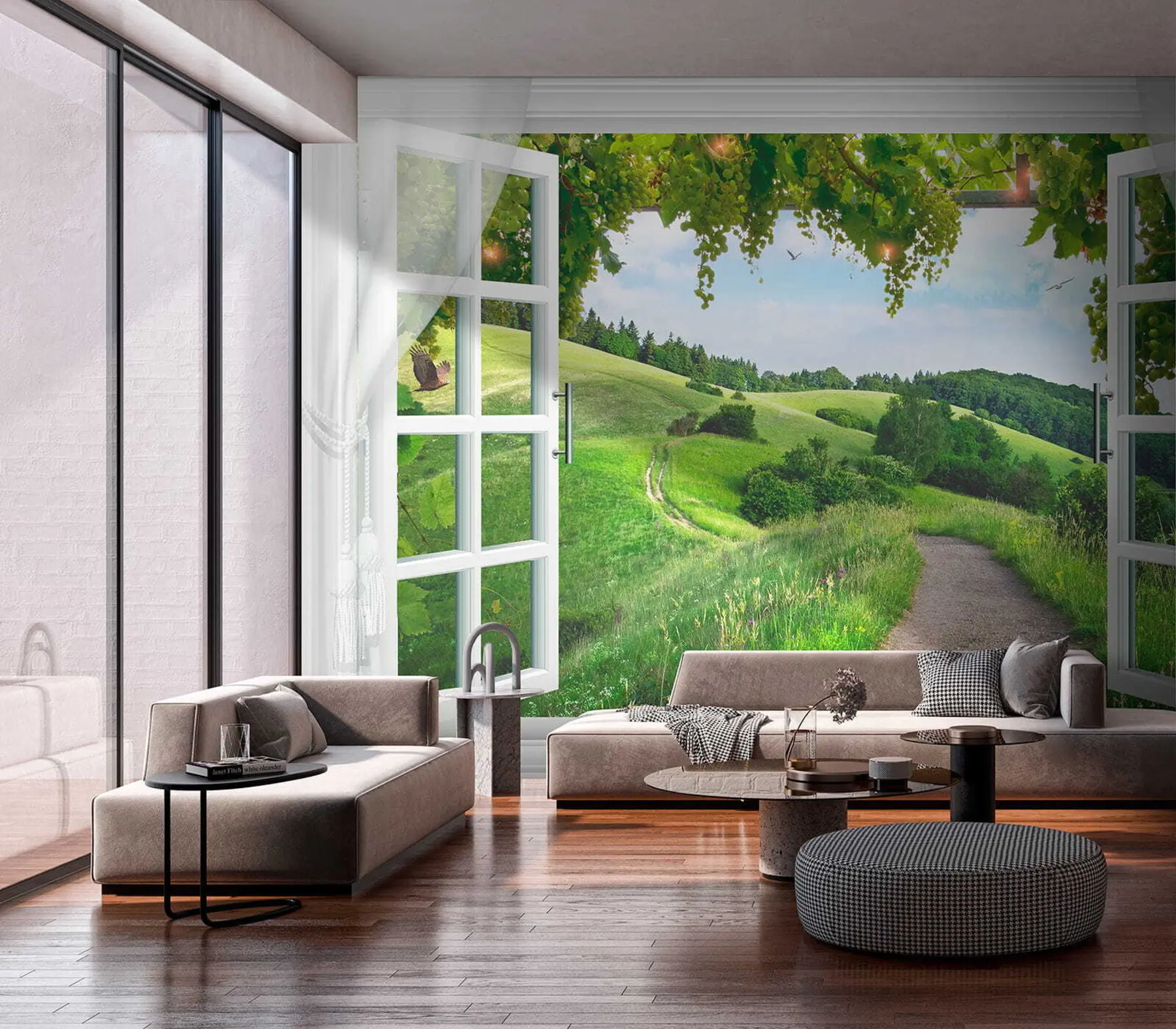 Fototapet Pohled z okna na mýtinu u28196