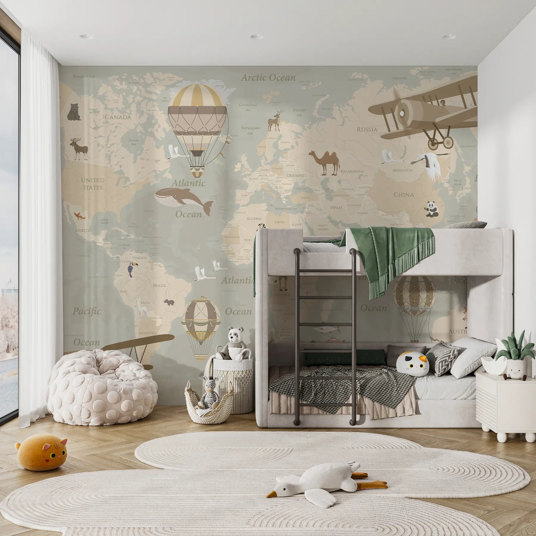 Fototapet Dětská mapa světa u36066