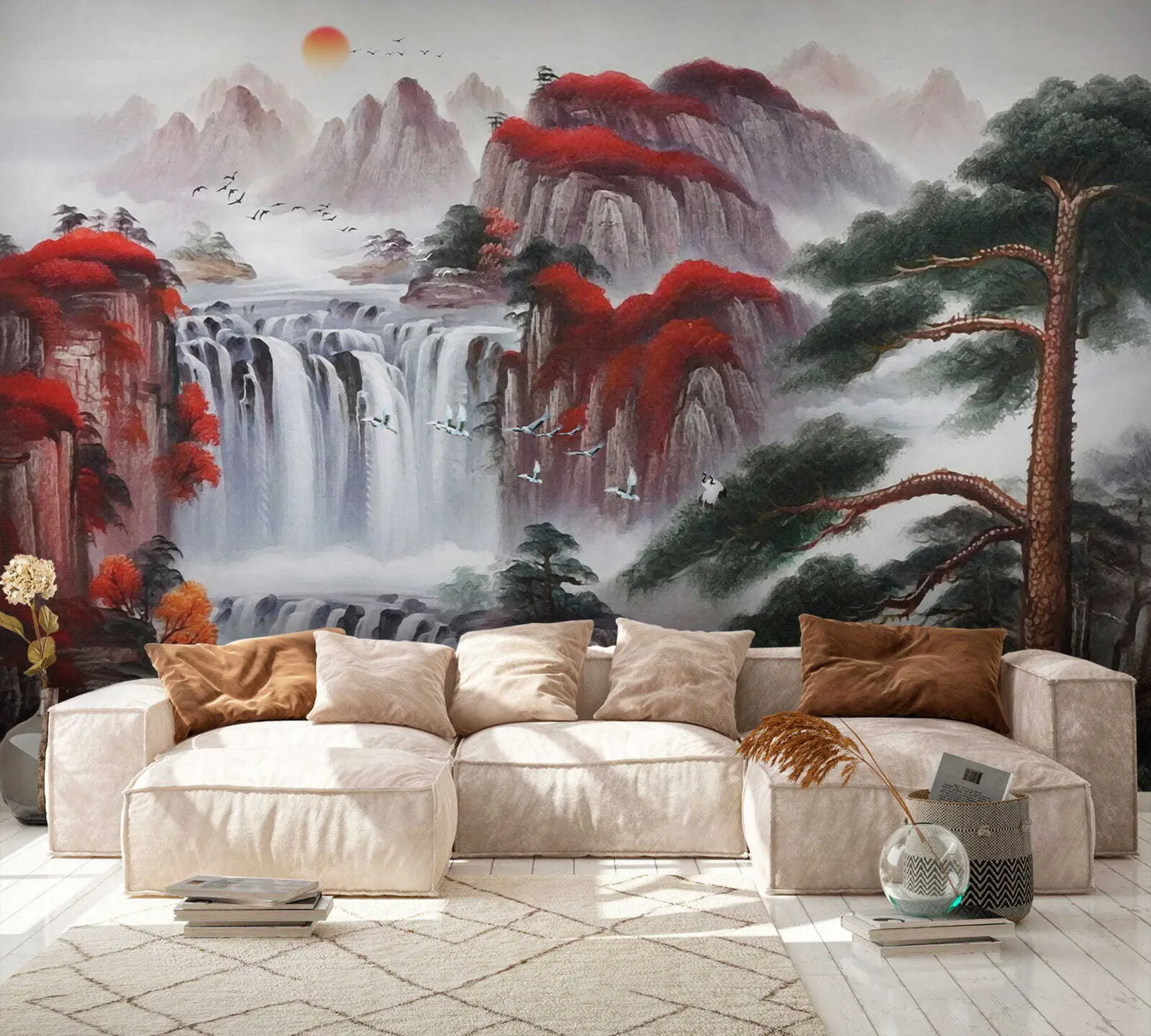 Fototapet Vodopád v japonském stylu u36222