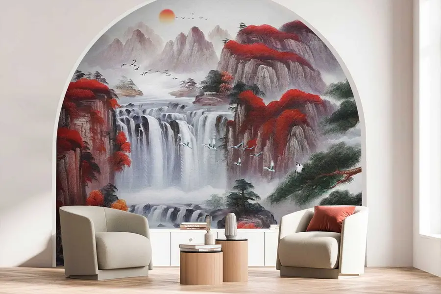 Fototapet Vodopád v japonském stylu u36222