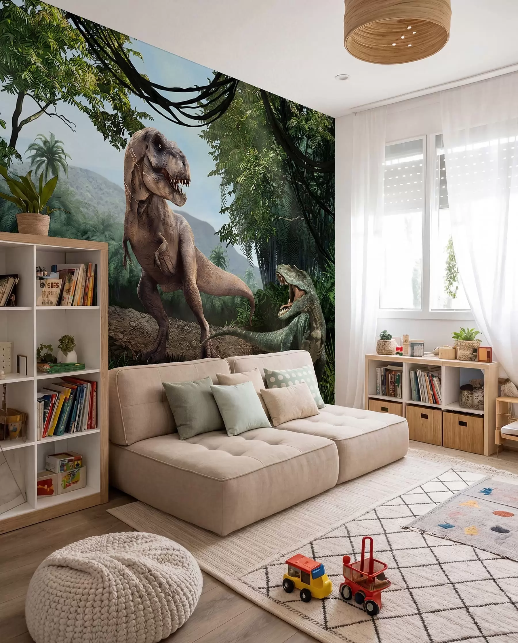 Fototapet Dinosauři v džungli u36756
