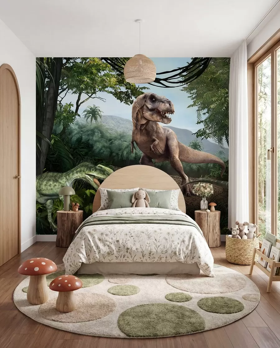 Fototapet Dinosauři v džungli u36756