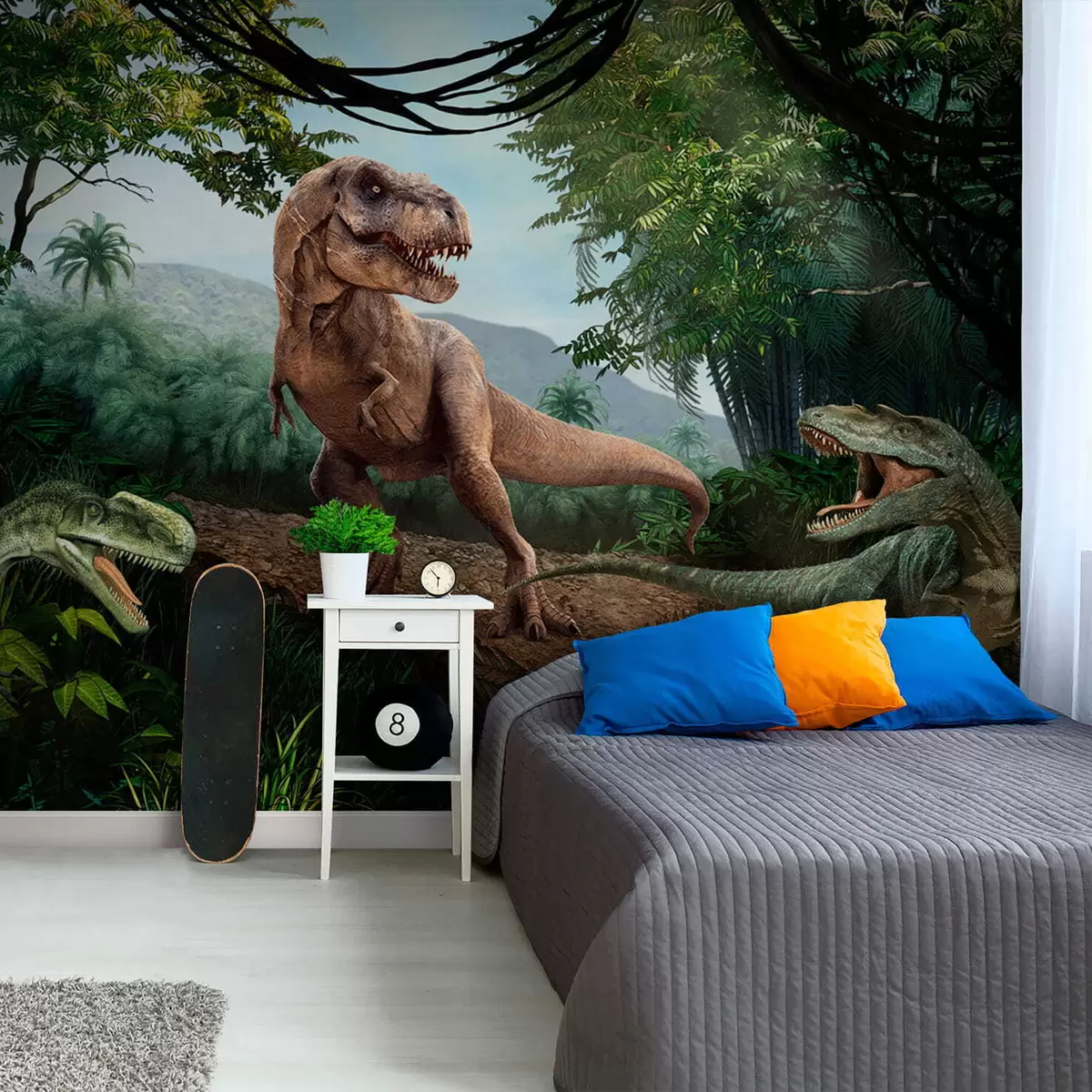 Fototapet Dinosauři v džungli u36756