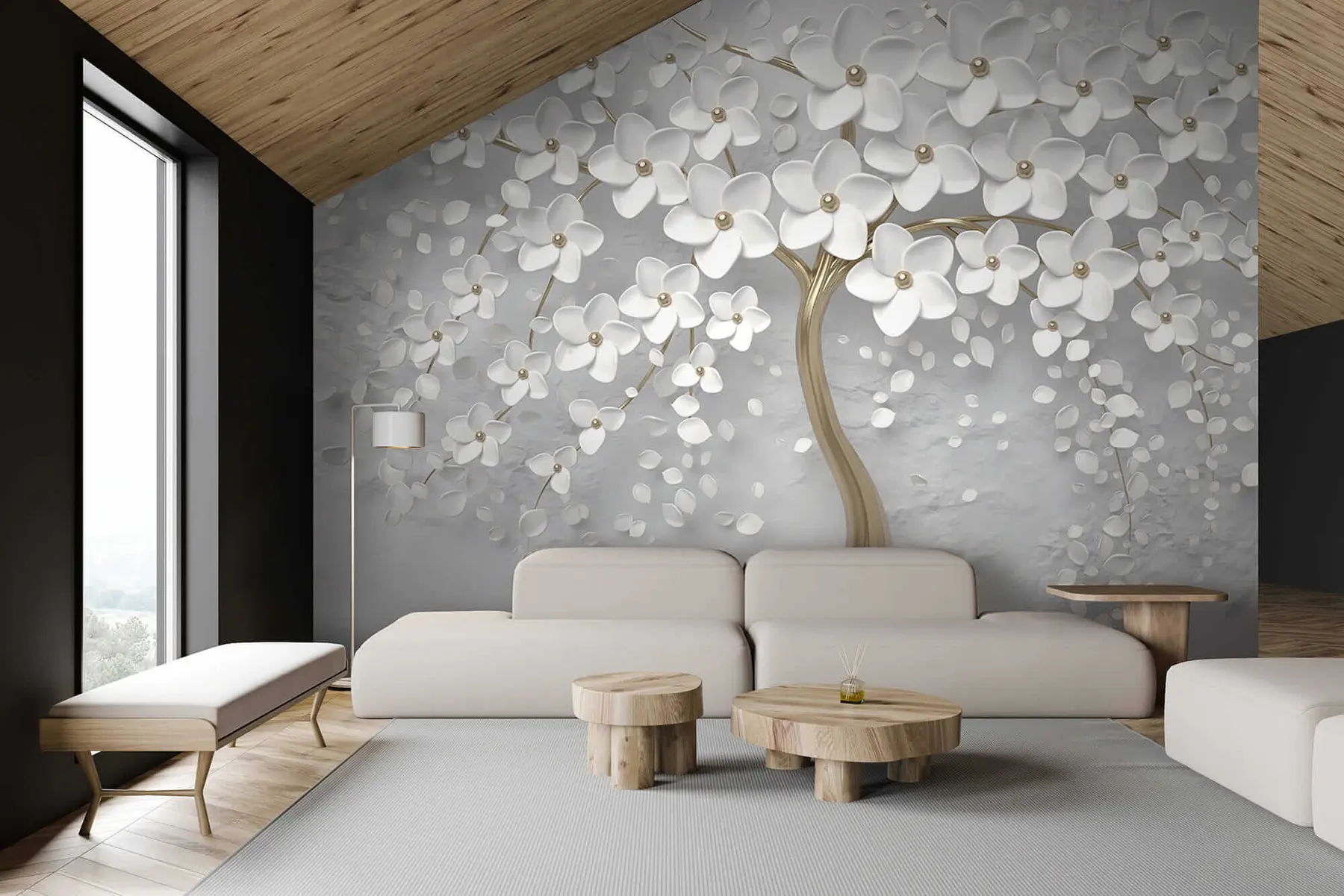 Fototapet Kvetoucí strom s velkými květy u37065