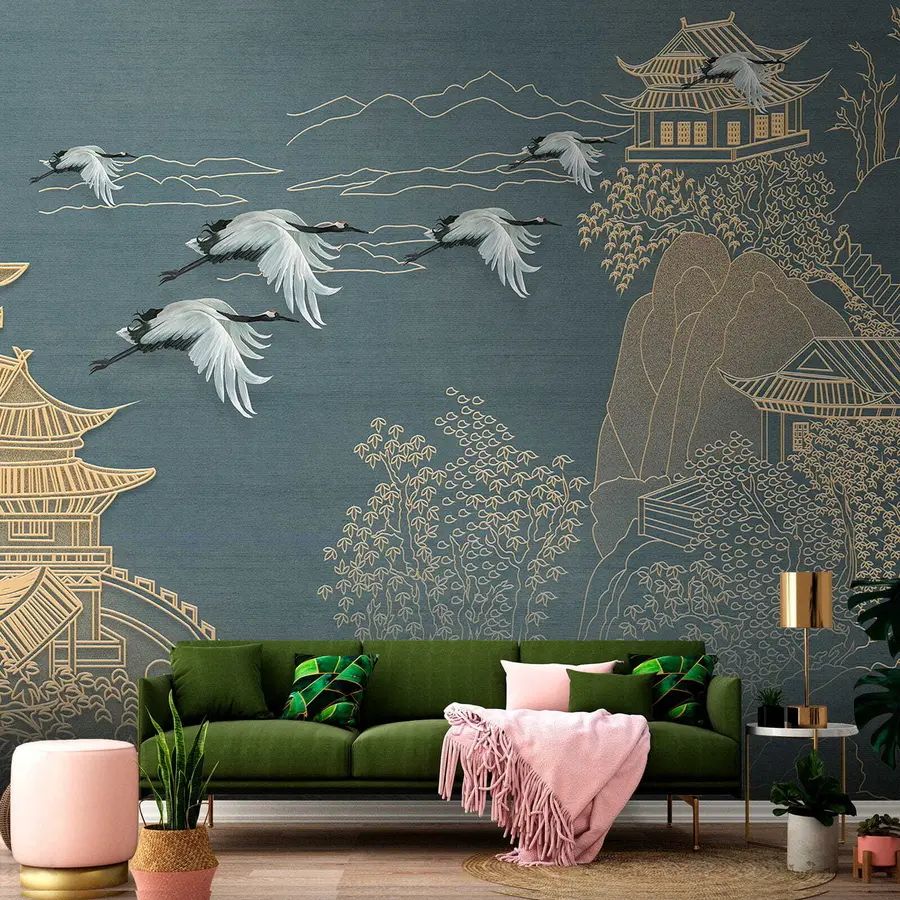 Fototapet Kresba v japonském stylu u38720