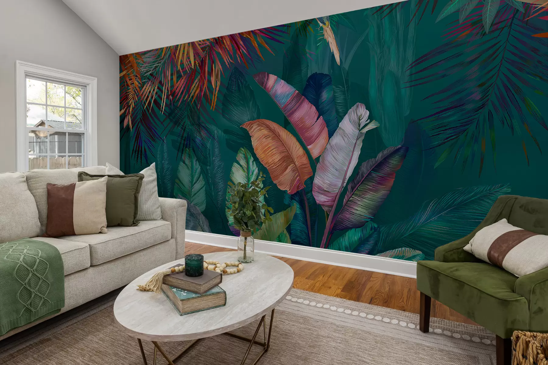 Fototapet Světlé banánové listy u60120