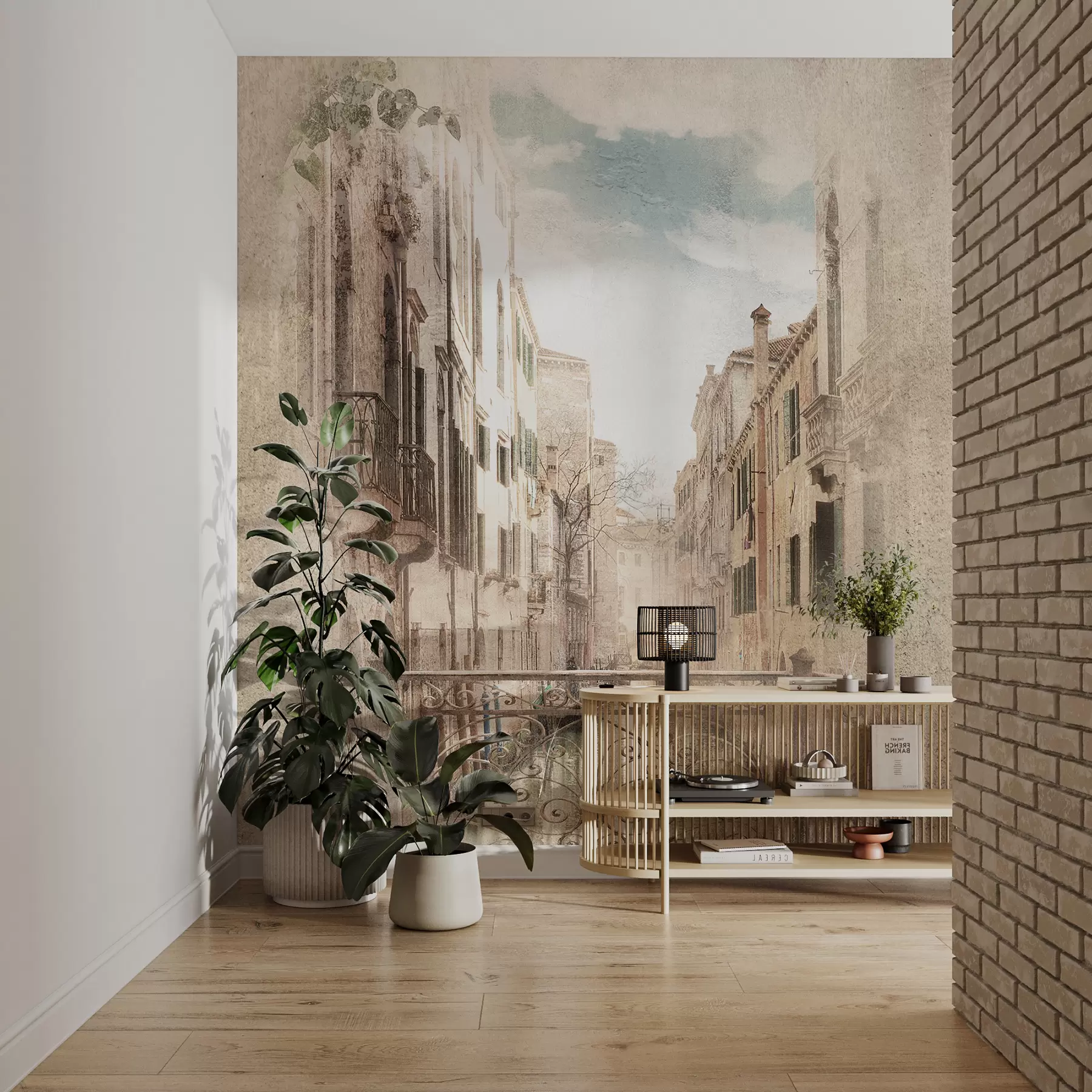 Fototapet Balkon, italská ulice u60320