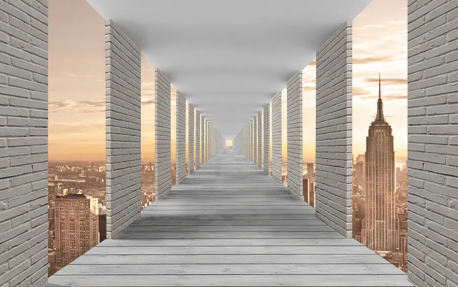 Fototapet Tunel s výhledem na New York u59788