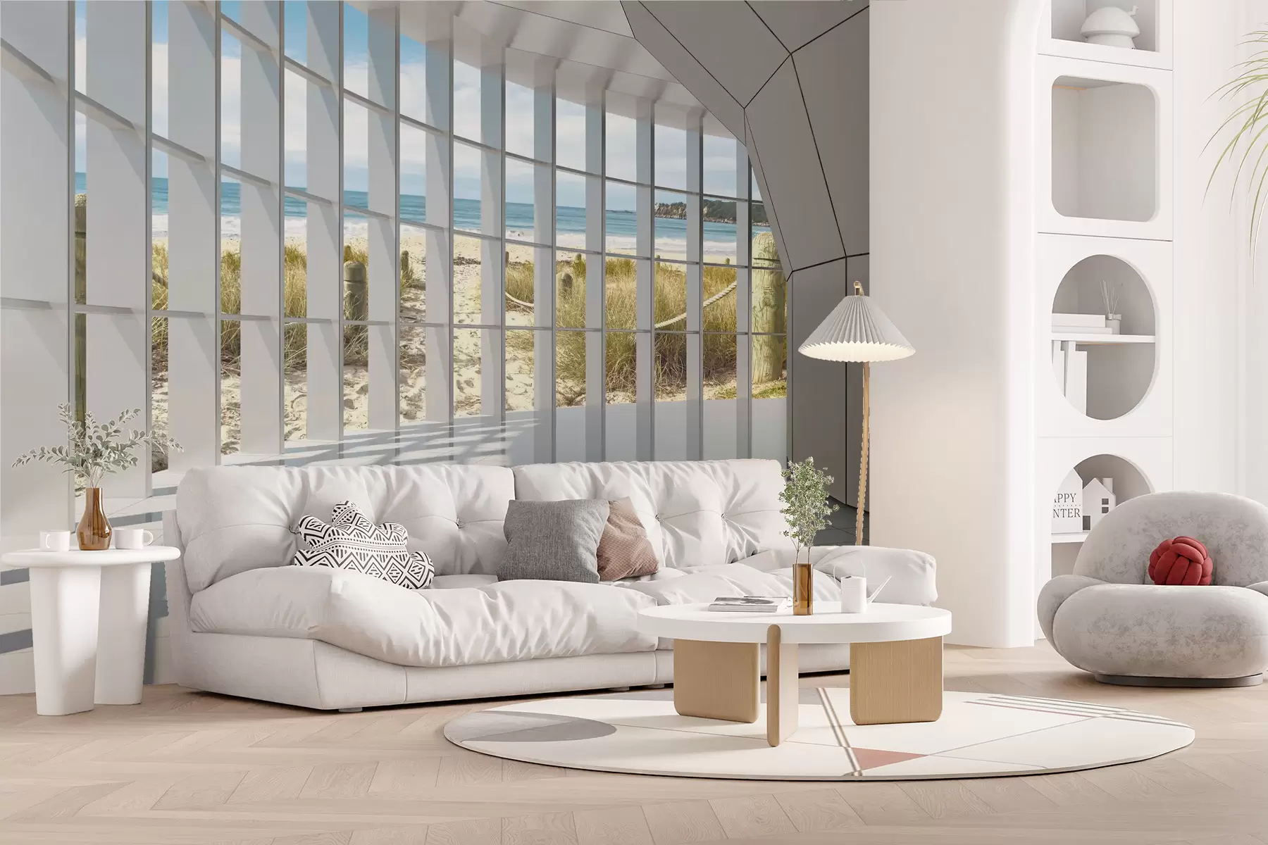 Fototapet 3D chodba s výhledem na moře u70513
