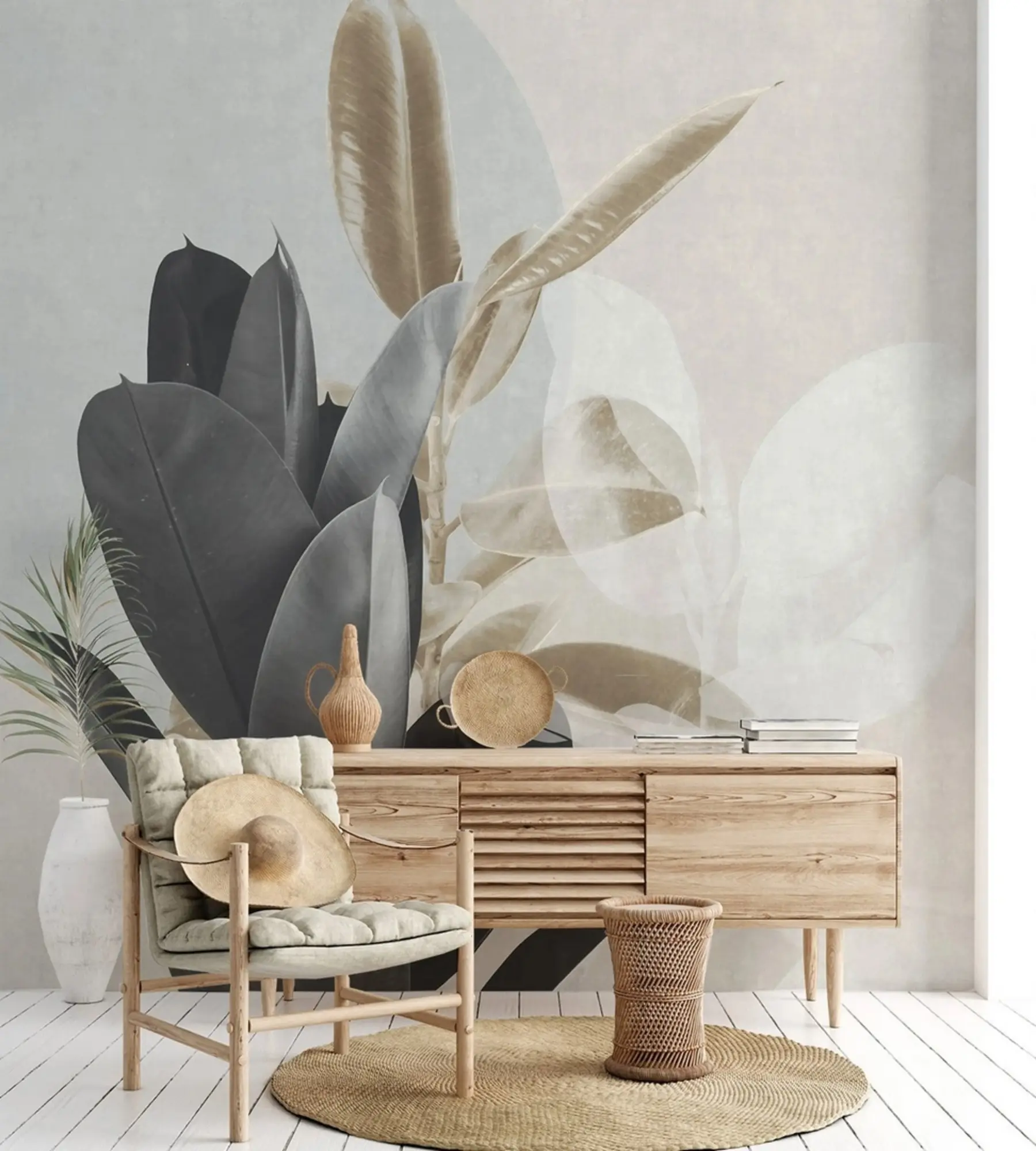 Fototapet Ficus na pozadí zdi grunge u71334