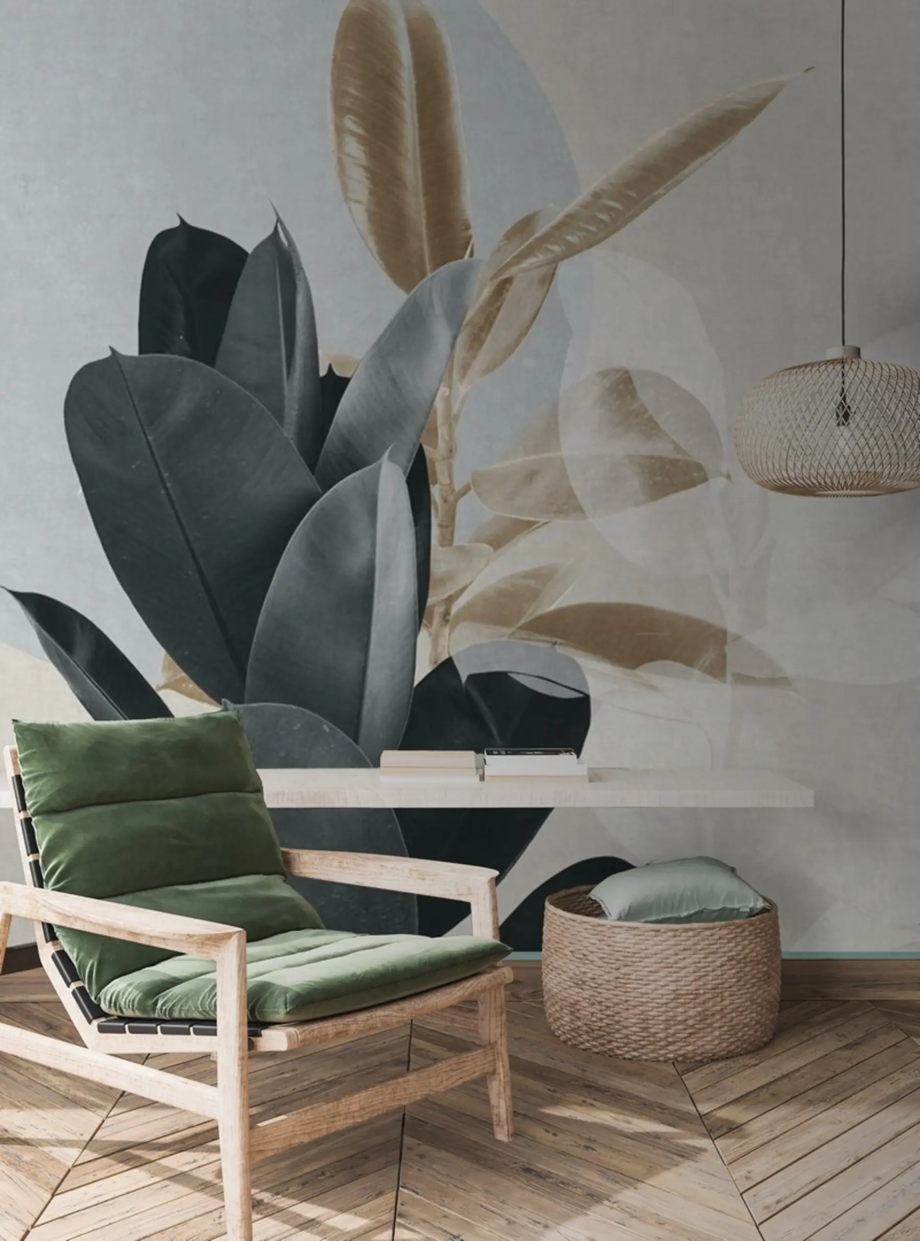 Fototapet Ficus na pozadí zdi grunge u71334