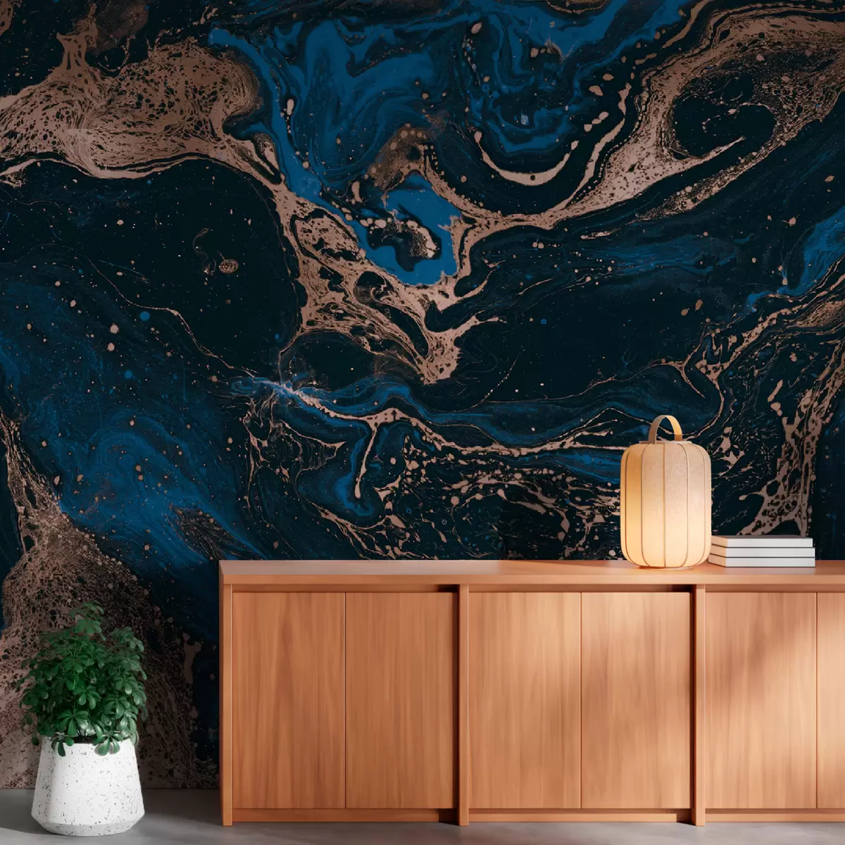 Fototapet Modré kapaliny, mramorový efekt u71439