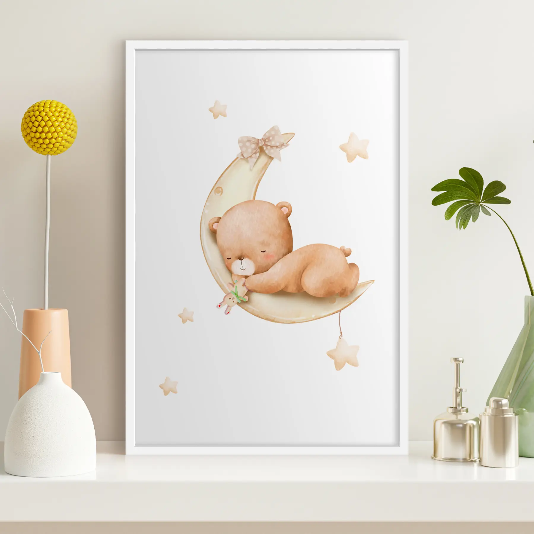 Fototapet Ospalý medvěd na Měsíci f37917