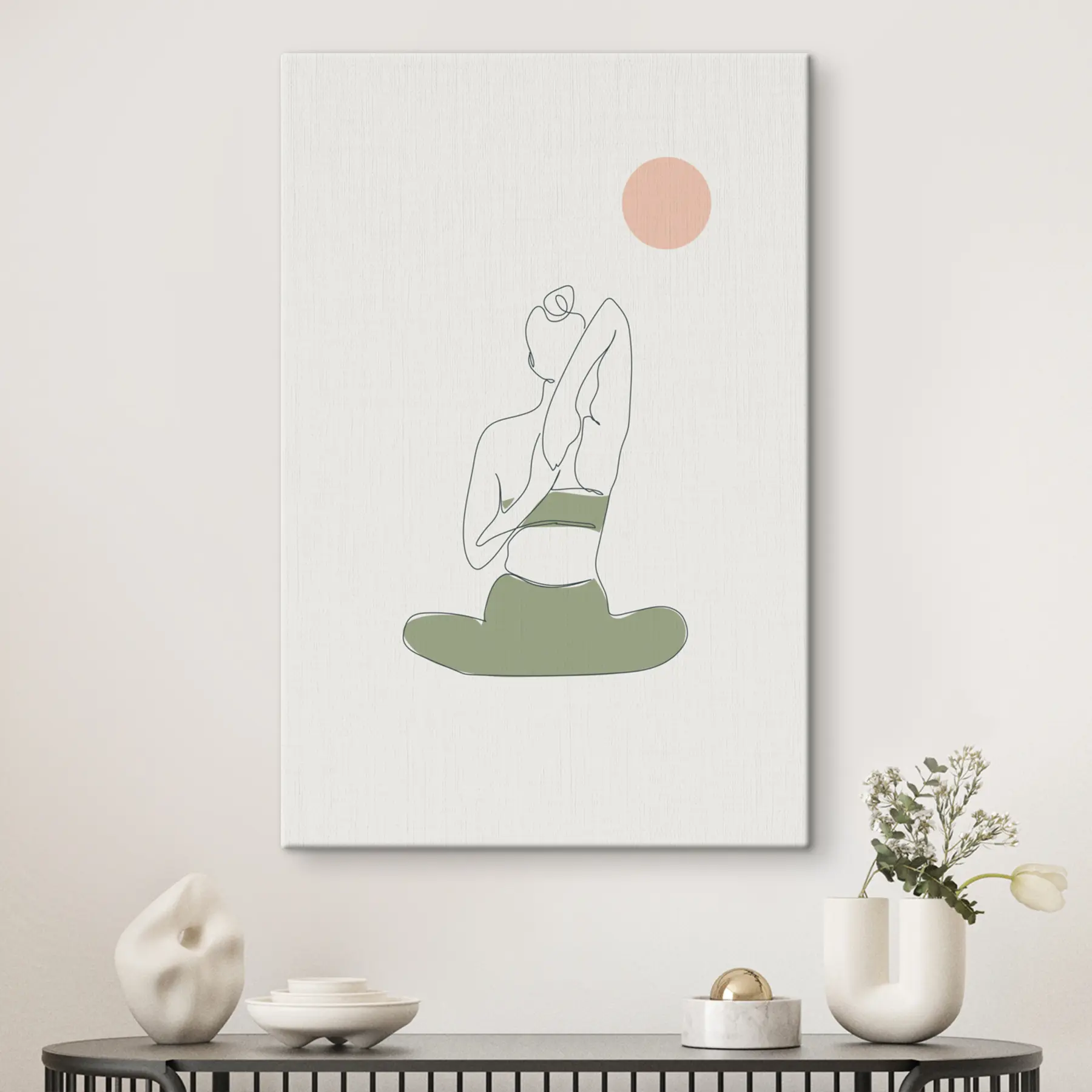 Obraz Dívčí jógová pozice kravská ásana Č. s37994