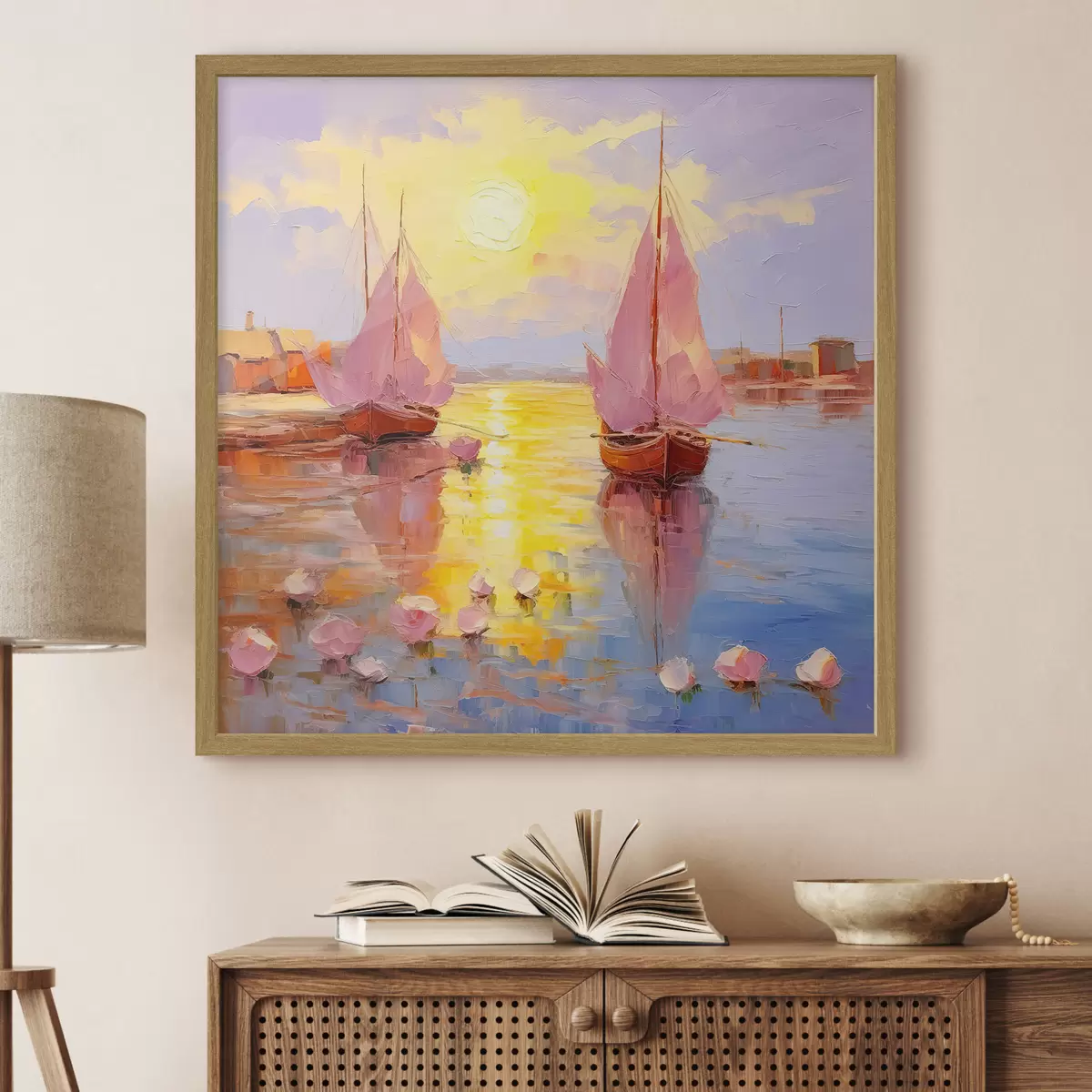 Poster Dvě růžové lodě f37881