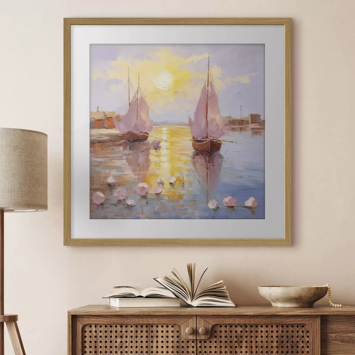 Poster Dvě růžové lodě f37881
