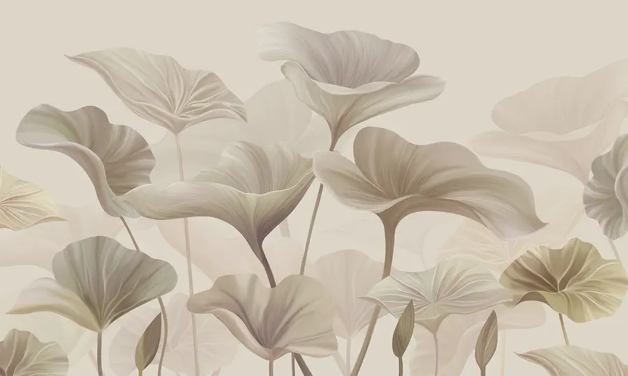 Fototapet Nádherné velké listy v béžové barvě w00385v3