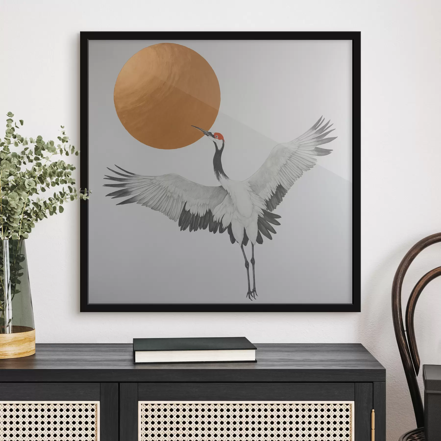 Obraz Jeřáb letící ke slunci Č. f38195