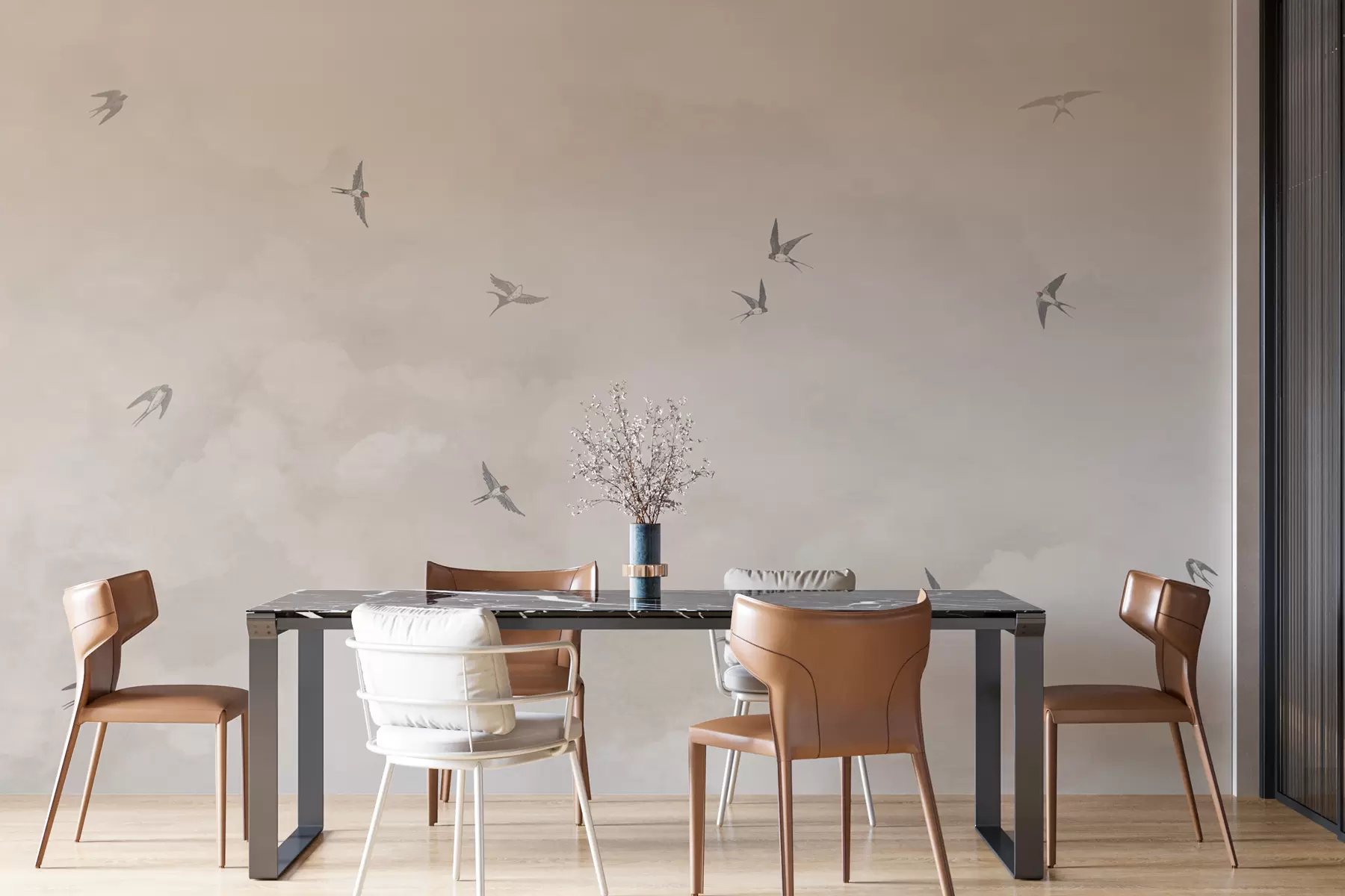 Fototapet Obloha s vlaštovkami w00526v2