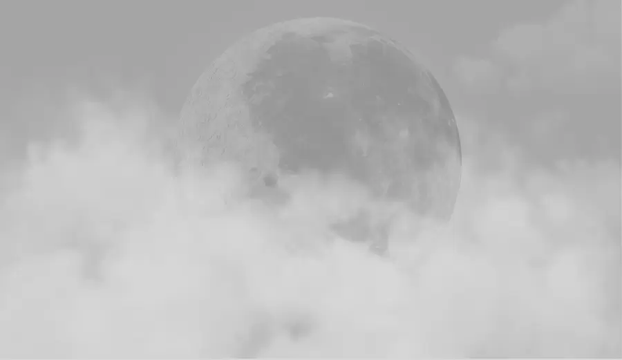 Fototapet Velký měsíc mezi mraky šedé barvy loft stylu w00548v1