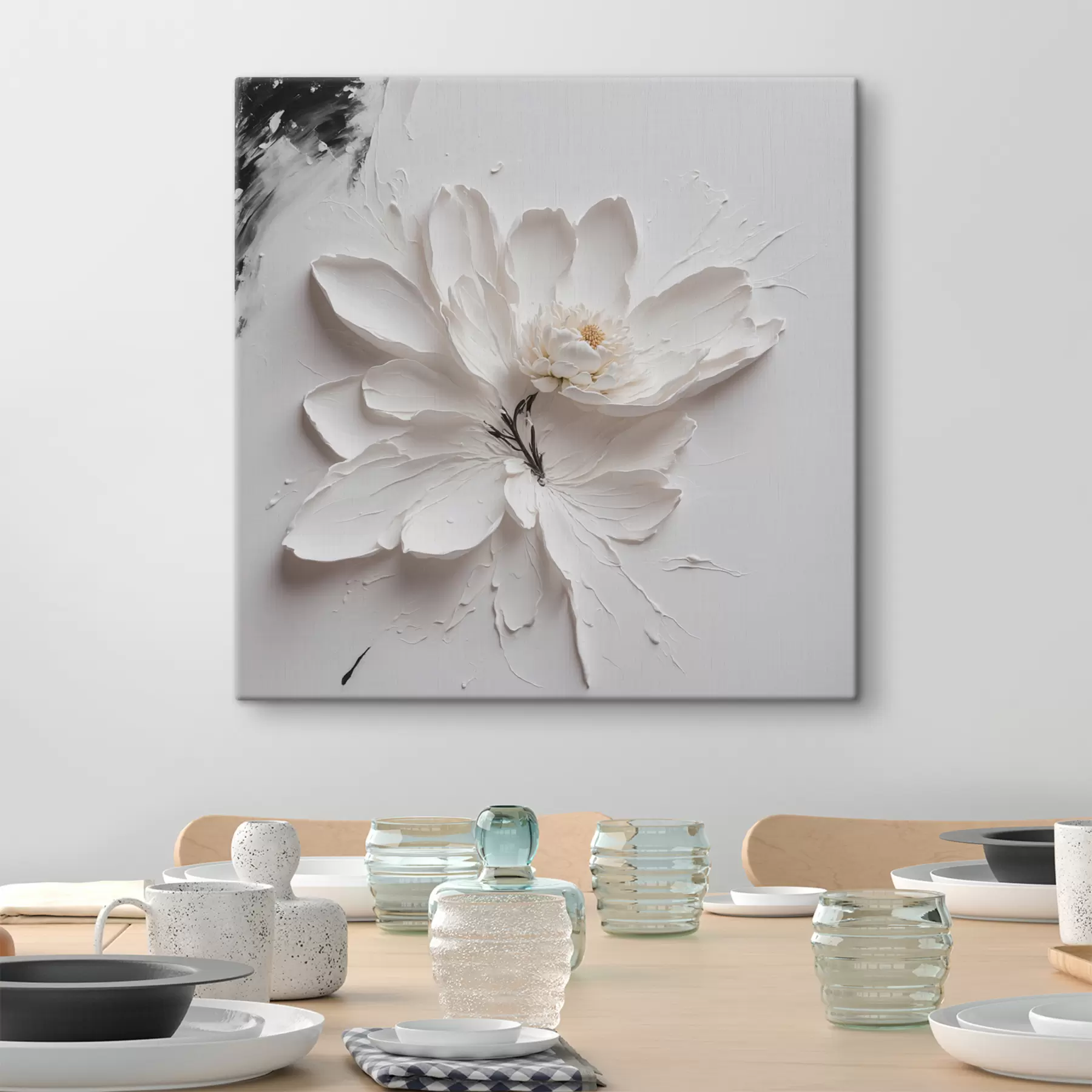 Fototapet Bílý květ v oleji s38303