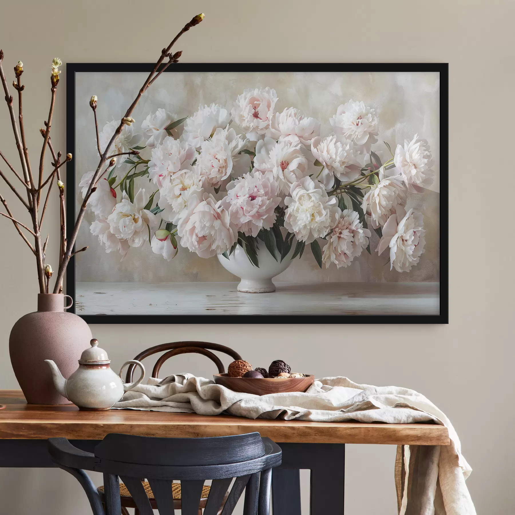 Fototapet Světlé pivoňky ve váze f38461