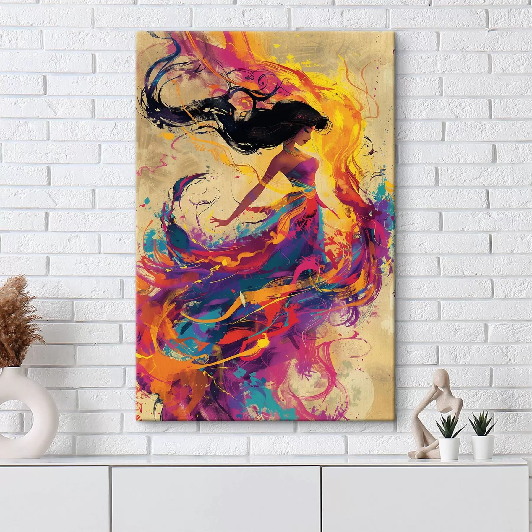 Obraz Akvarel malování dívky Č. s38528