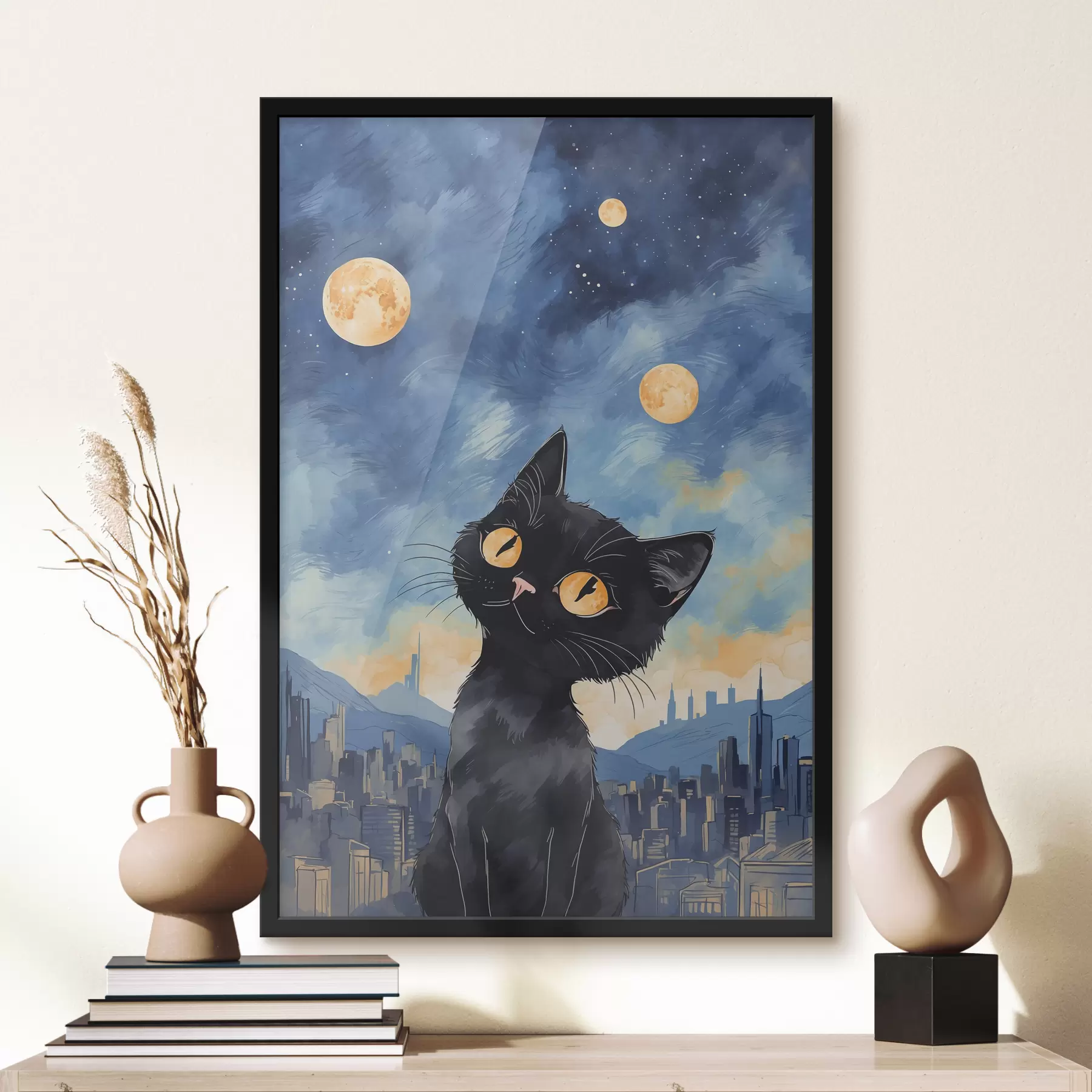 Fototapet Kočka na pozadí města f38861