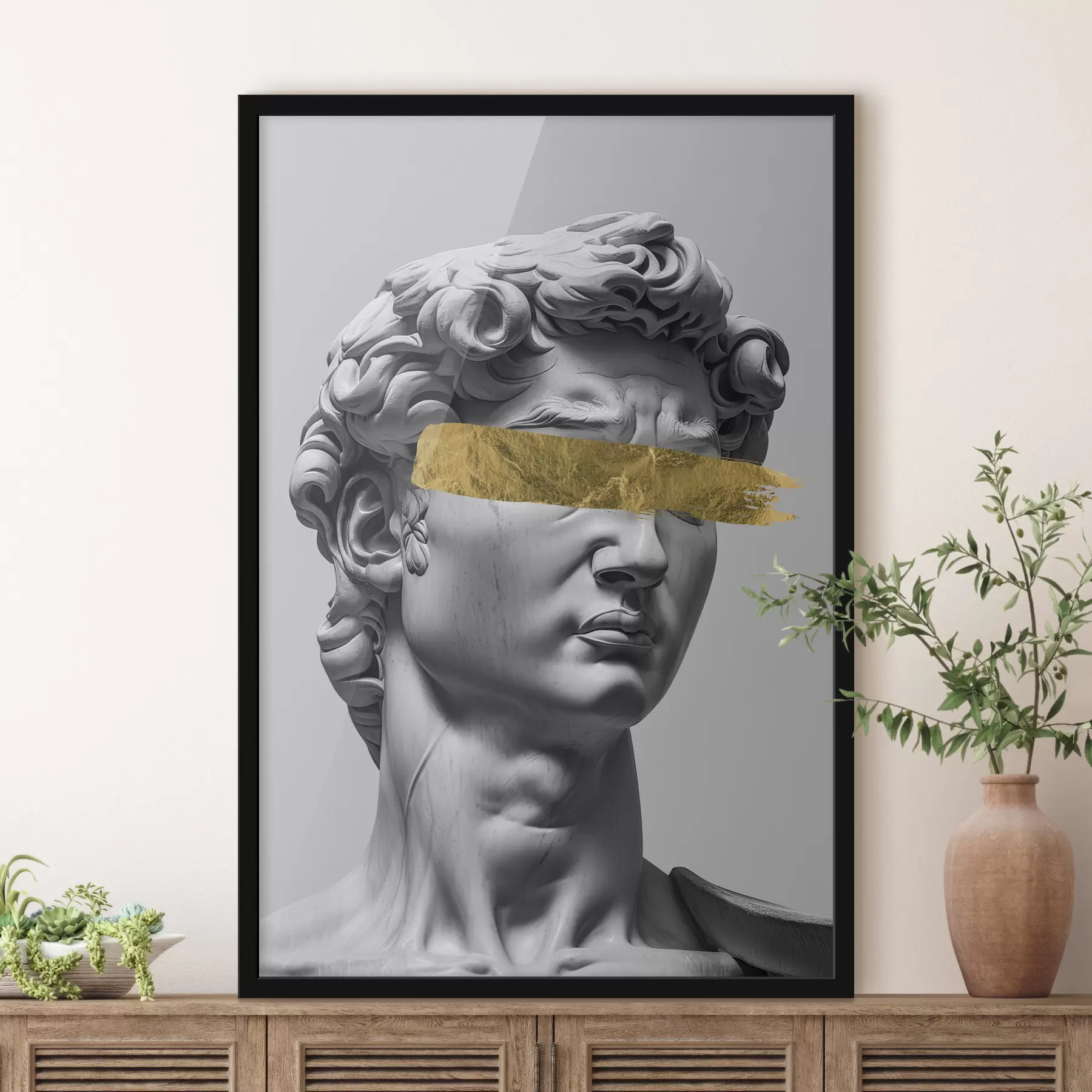 Obraz Moderní socha Davida se zavřenýma očima Č. f26129