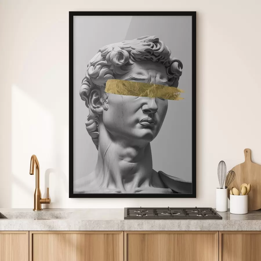 Fototapet Moderní socha Davida se zavřenýma očima f26129