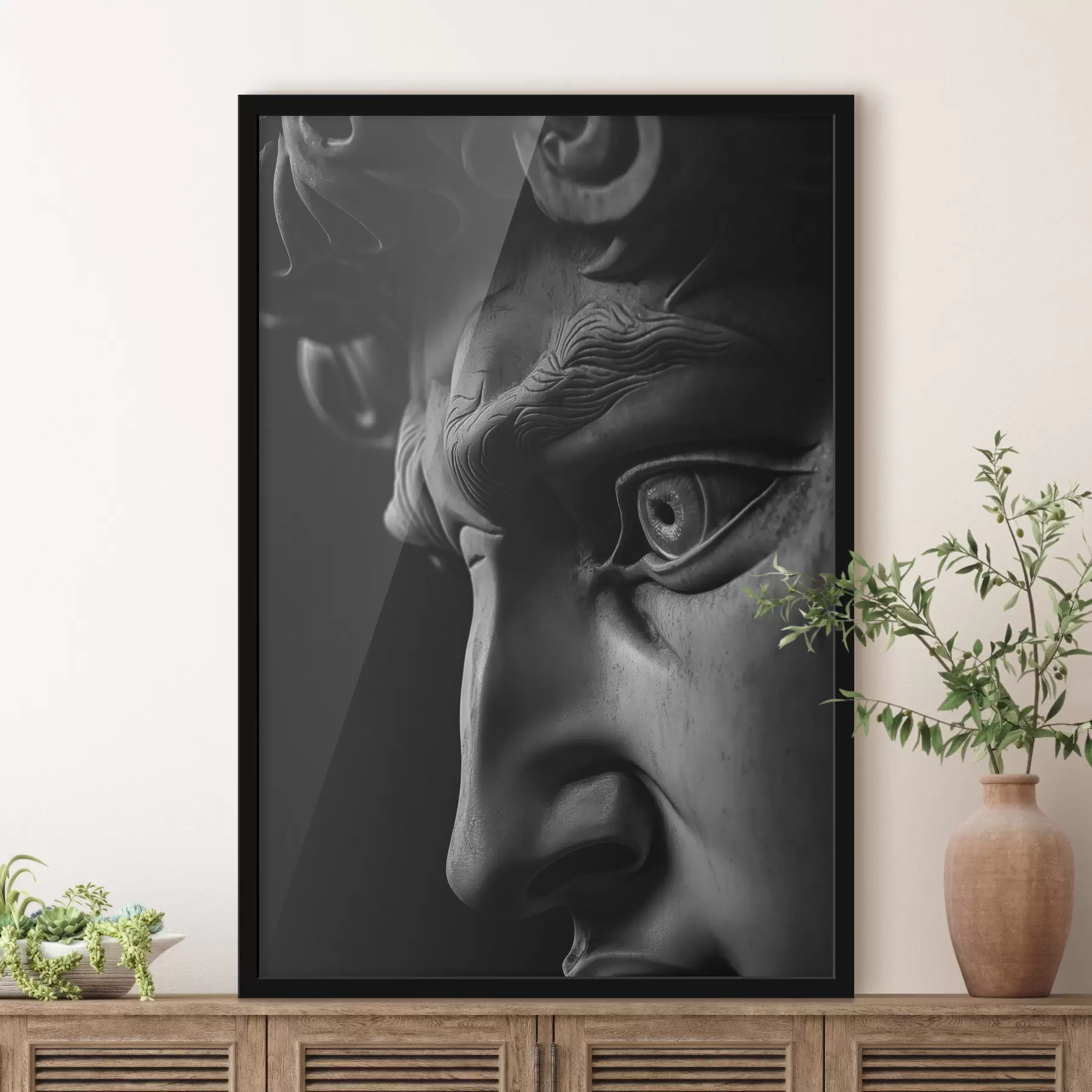 Fototapet detailní portrét Davida v profilu f26124