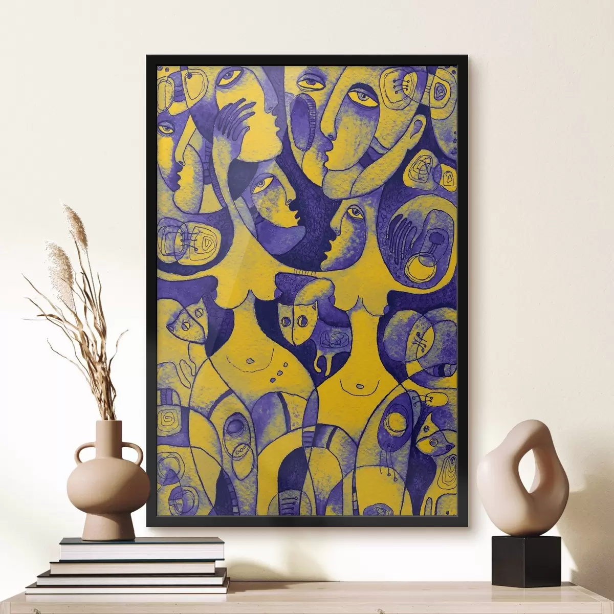 Poster Barevné tváře v abstraktním expresionismu f37829