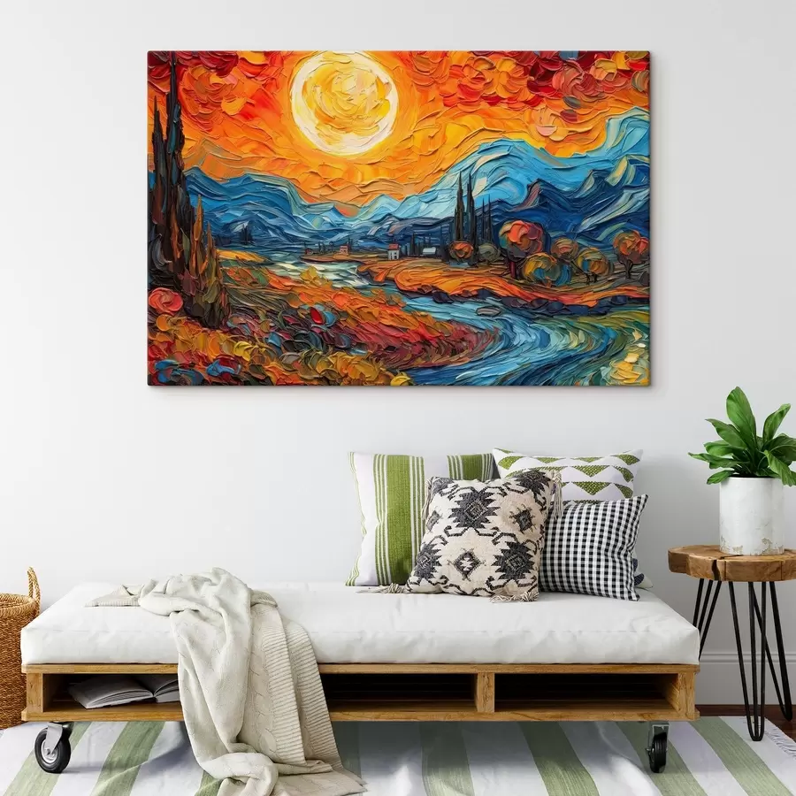 Obraz Živá krajina pod žhnoucím sluncem Č. s38057