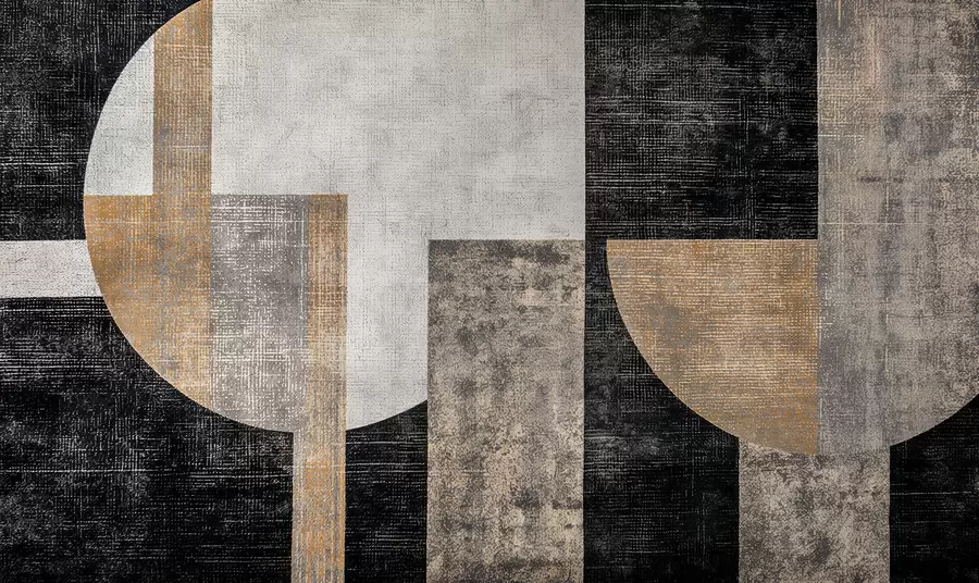 Fototapet Moderní texturovaná abstrakce v černé a oranžové barvě w07878