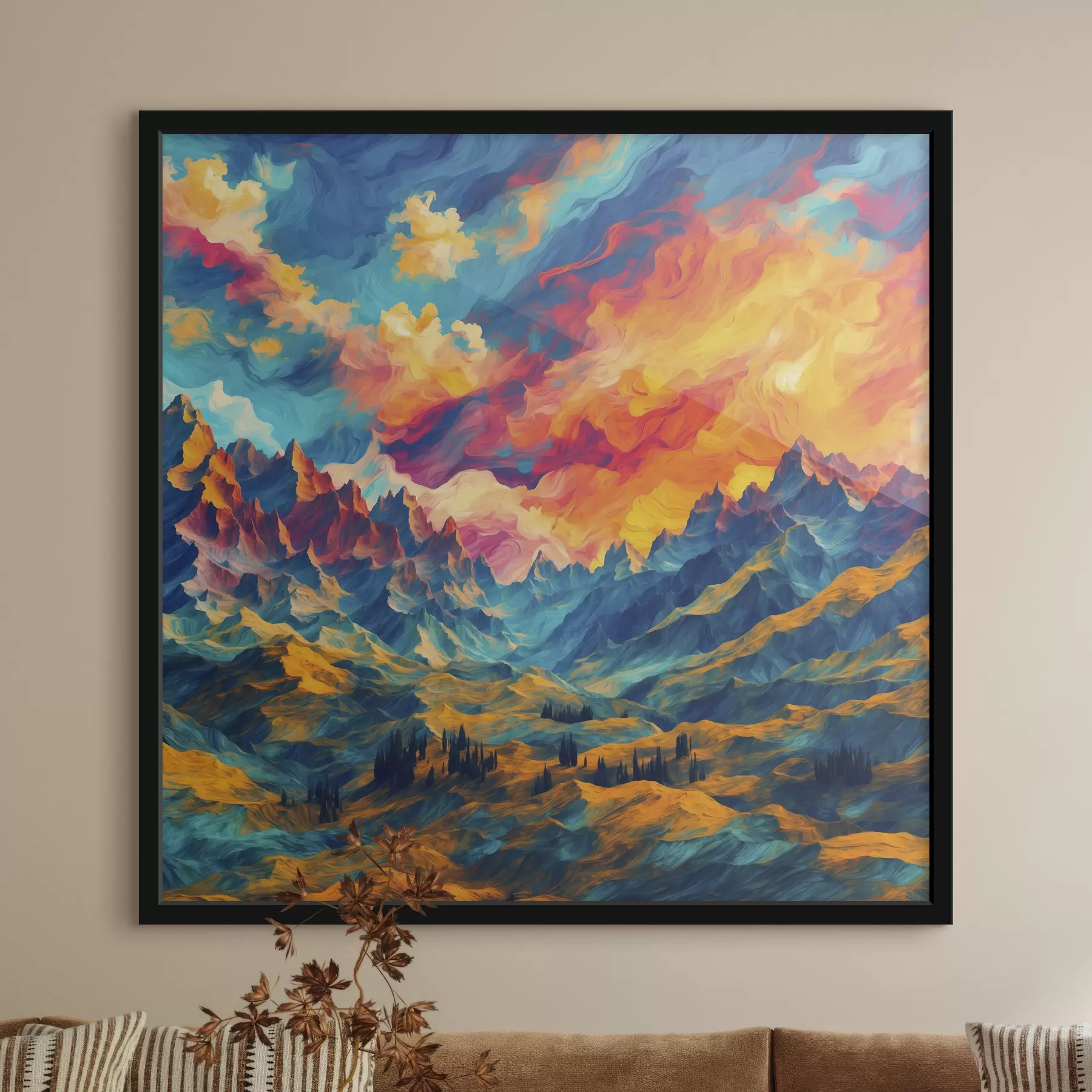 Obraz Abstraktní výhled na hory Č. f39861