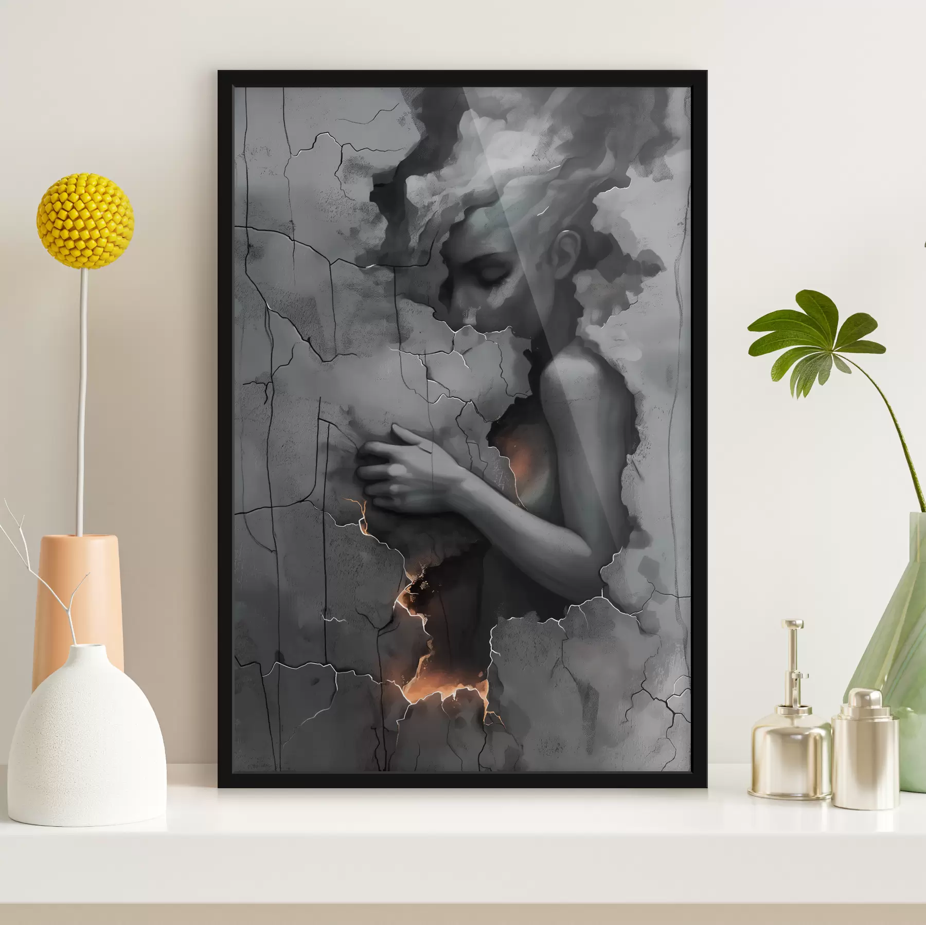 Obraz Dívka, stěny, chyba Č. f39994