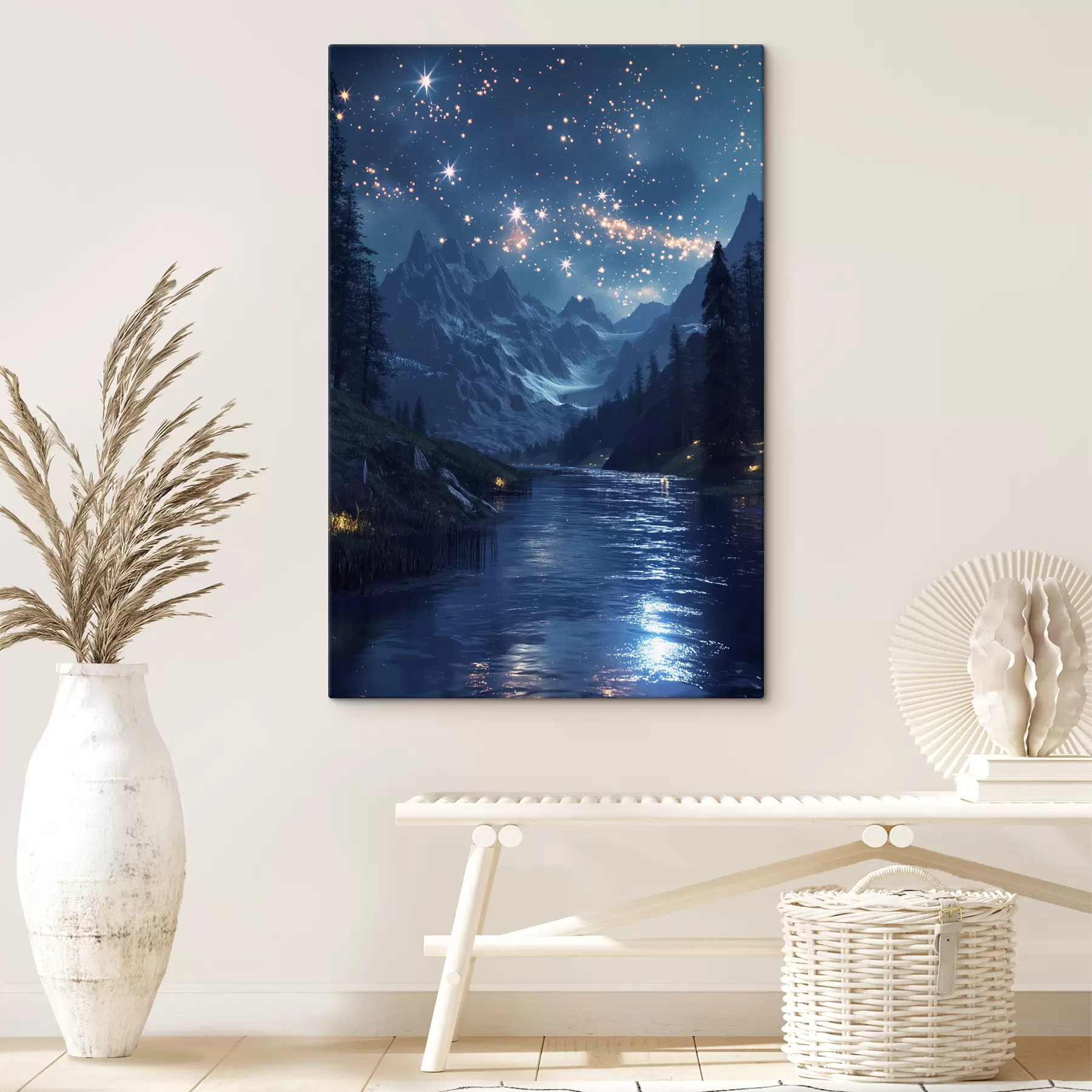 Fototapet Velaris, hory, hvězdy s40010