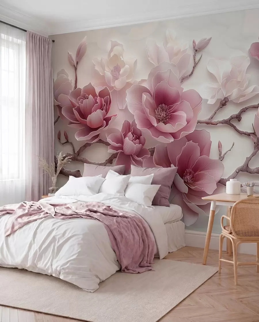 Fototapet Magnolie v růžové w01359v2