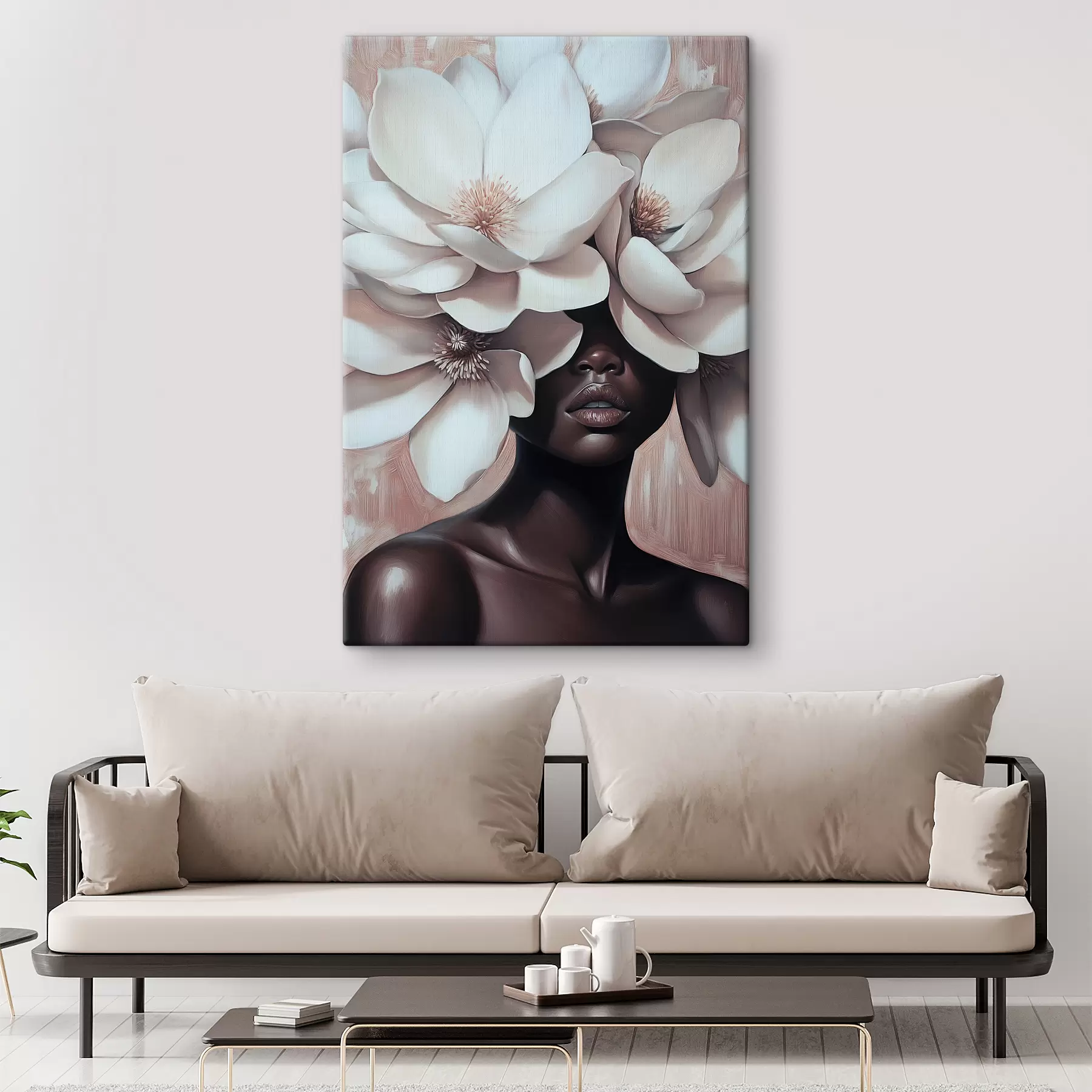 Obraz Žena s květinami na hlavě Č. s39899